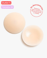 Cubrepezones reutilizables de silicona tono Chantilly talla M, presentación Leluskin