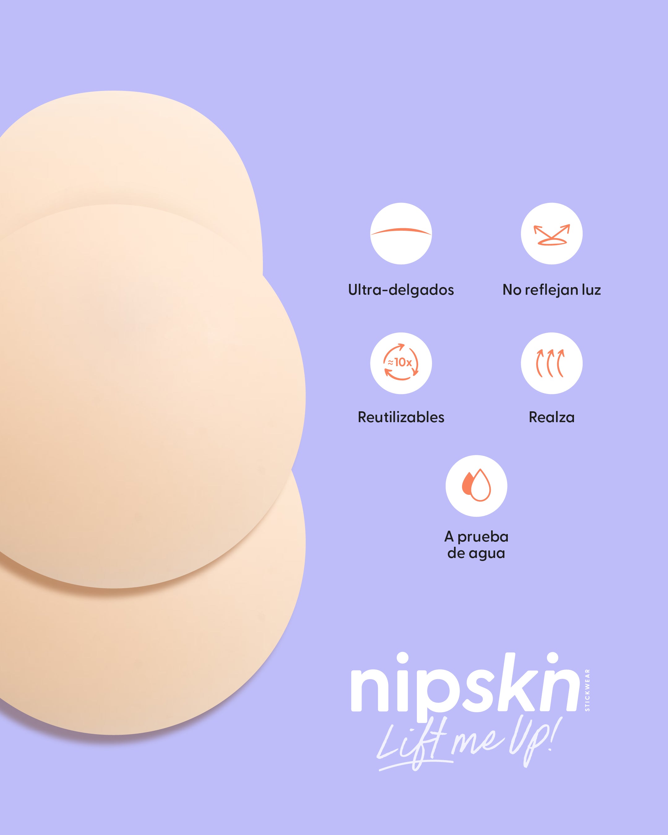 Kit Brasier Adhesivo + Copas Adhesivas en Silicona (Talla PLUS) - Nipskin®