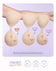 Kit Brasier Adhesivo + Cubre Pezón de Silicona (Talla M) - Nipskin®