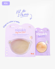 Kit Brasier Adhesivo + Cubre Pezón de Silicona (Talla M) - Nipskin®