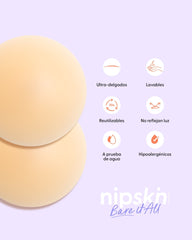 Bare it All Nipple Covers PLUS - Cubre Pezones Circulares de Silicona Reutilizables - Nipskin