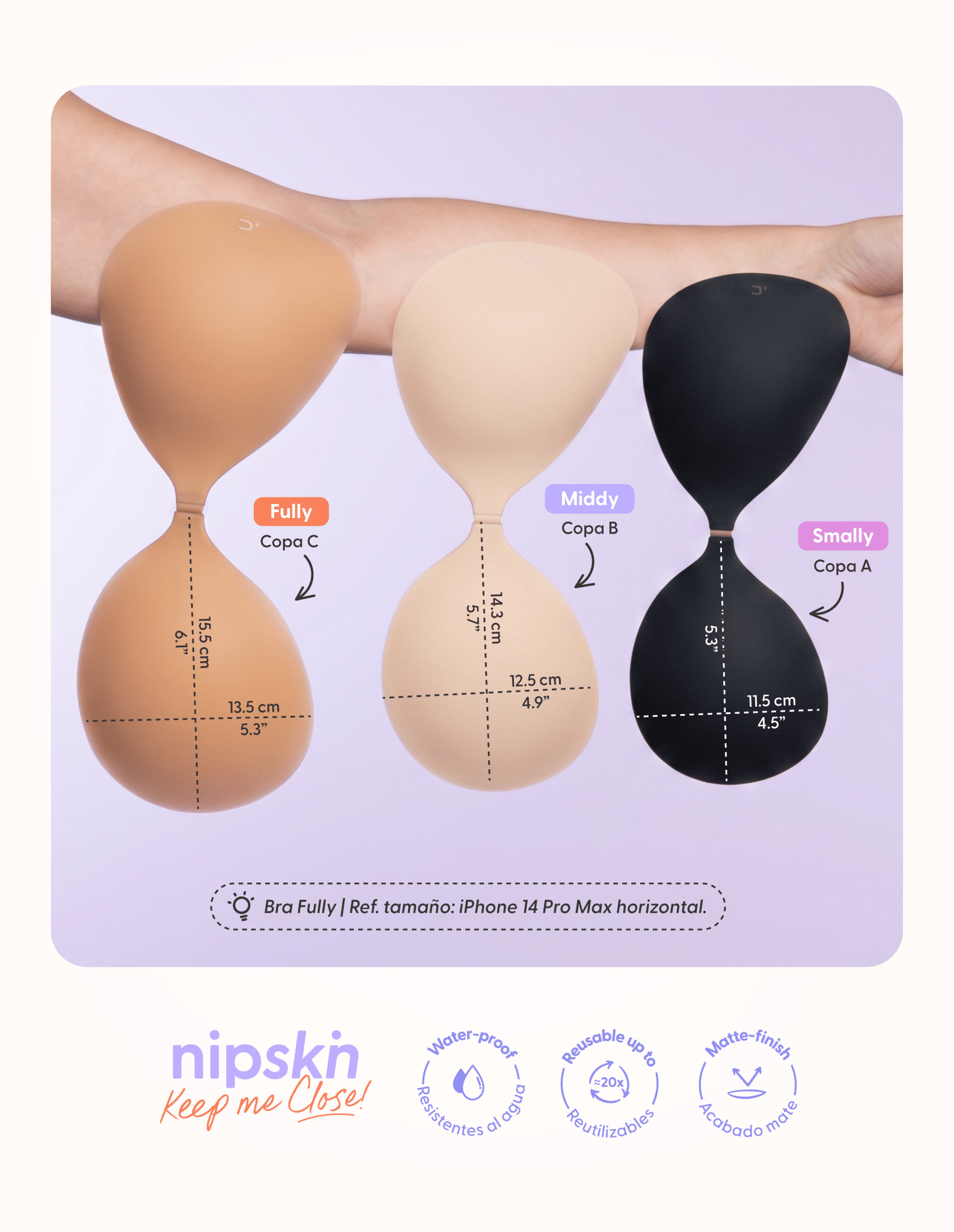 Brasier Invisible Adhesivo de Silicona, Keep Me Close - Nipskin®
