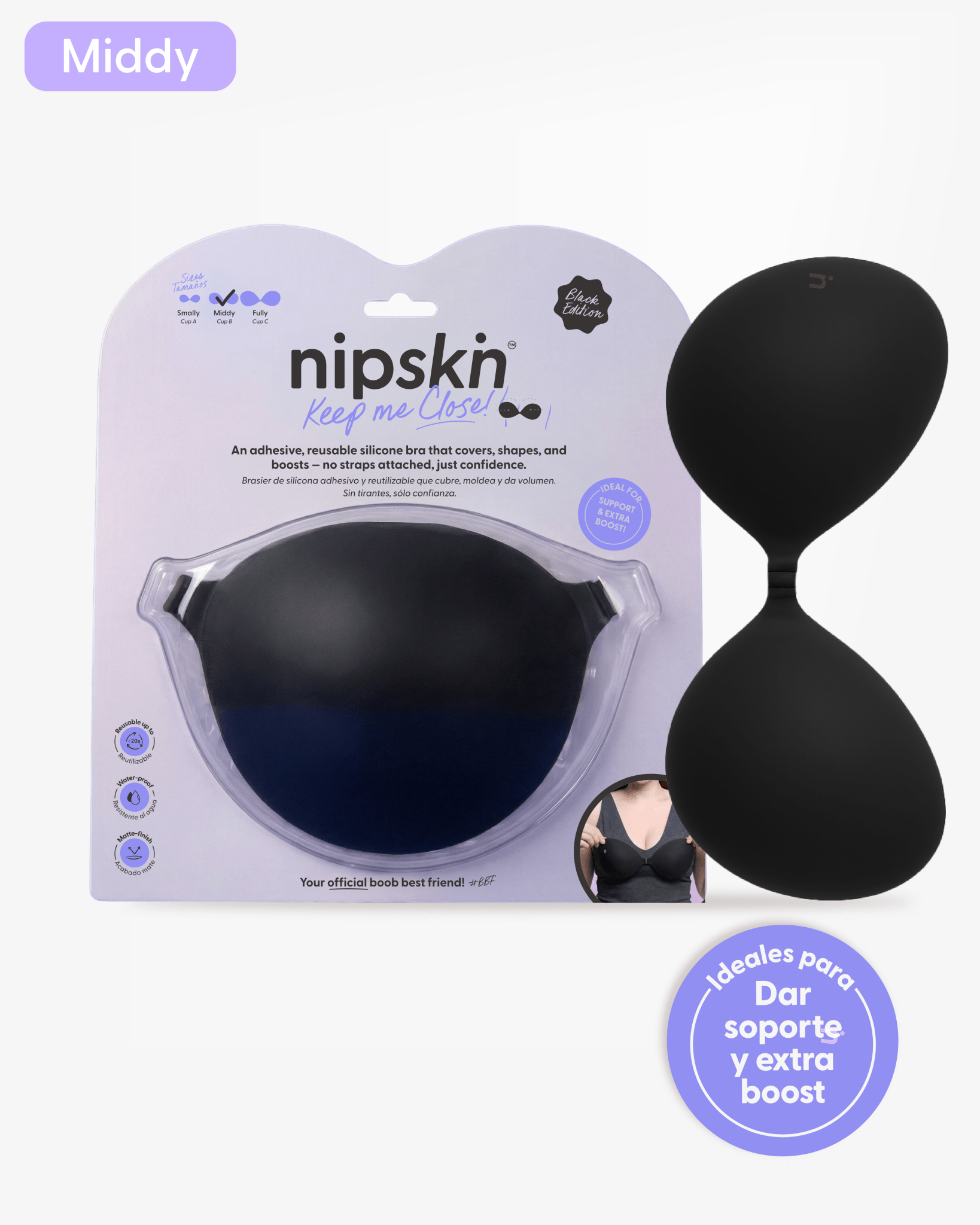 Brasier Invisible Adhesivo de Silicona, Keep Me Close - Nipskin®