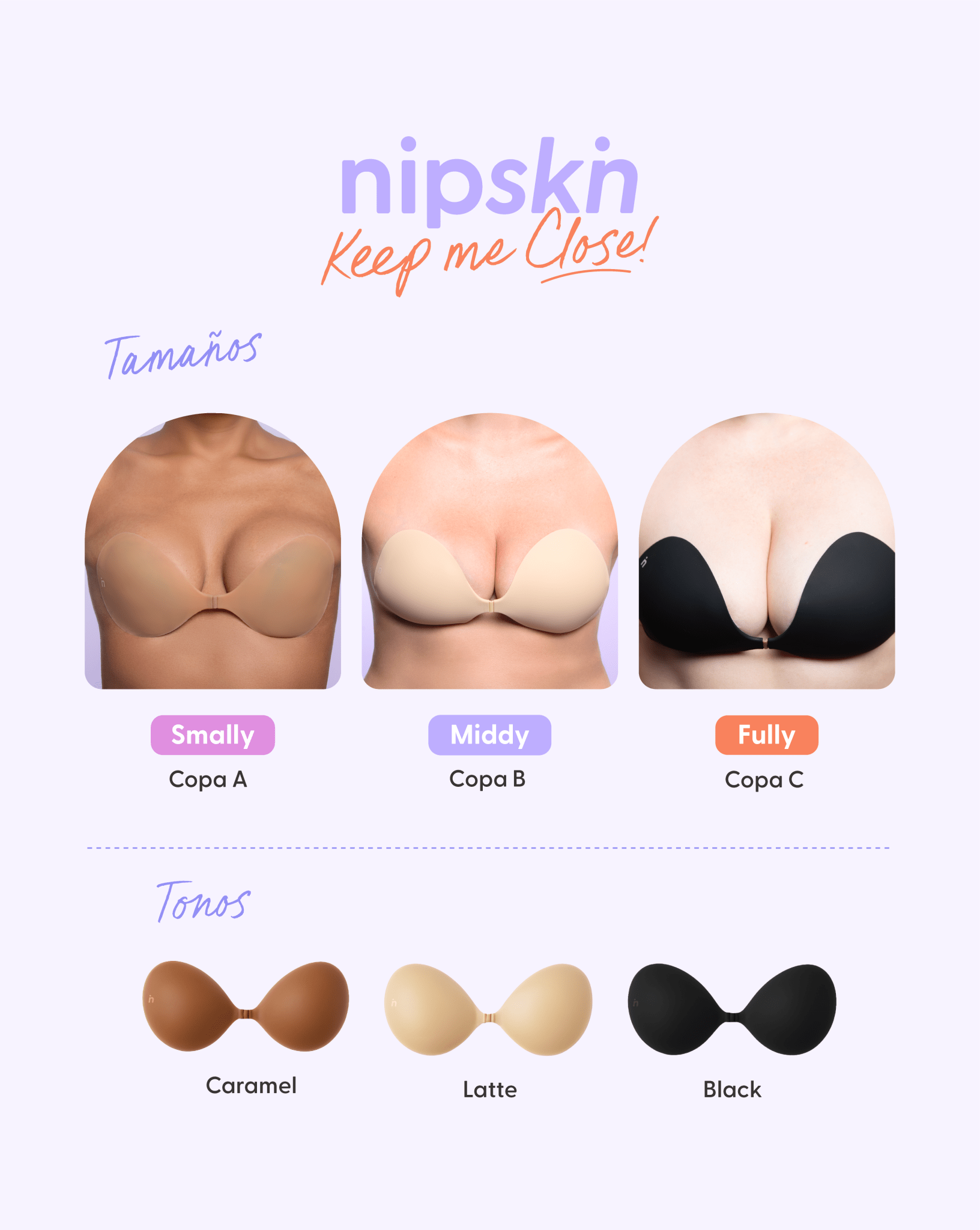 Brasier Invisible Adhesivo de Silicona, Keep Me Close - Nipskin®