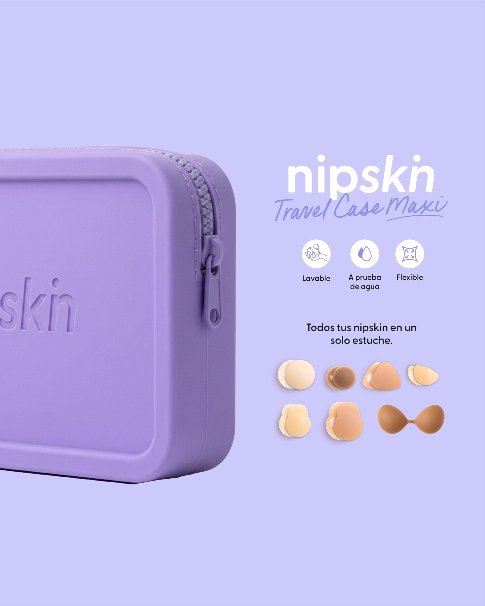 Brasier Invisible Adhesivo de Silicona Negro más Estuche - Nipskin®