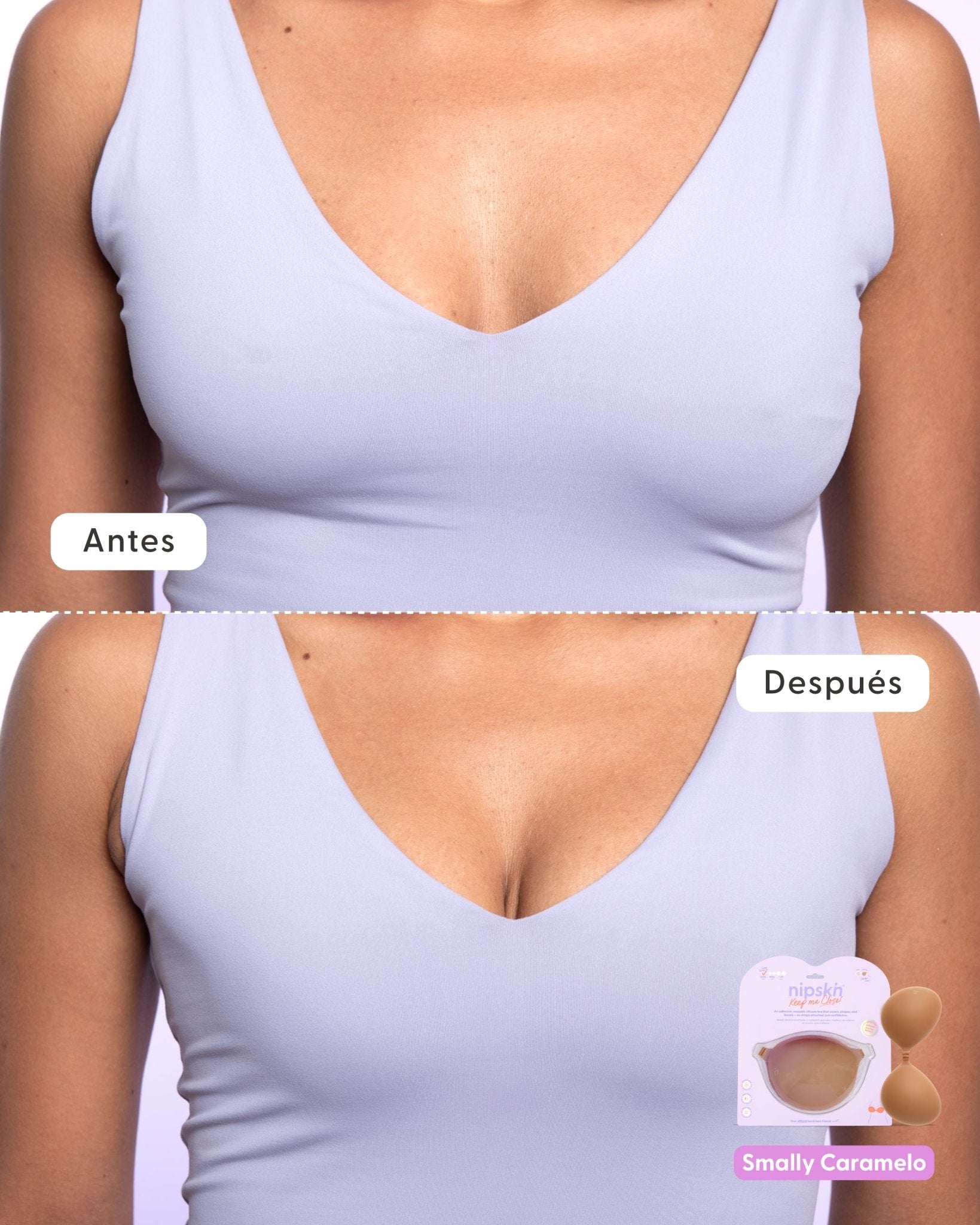 Brasier Invisible Adhesivo de Silicona Negro más Estuche - Nipskin®