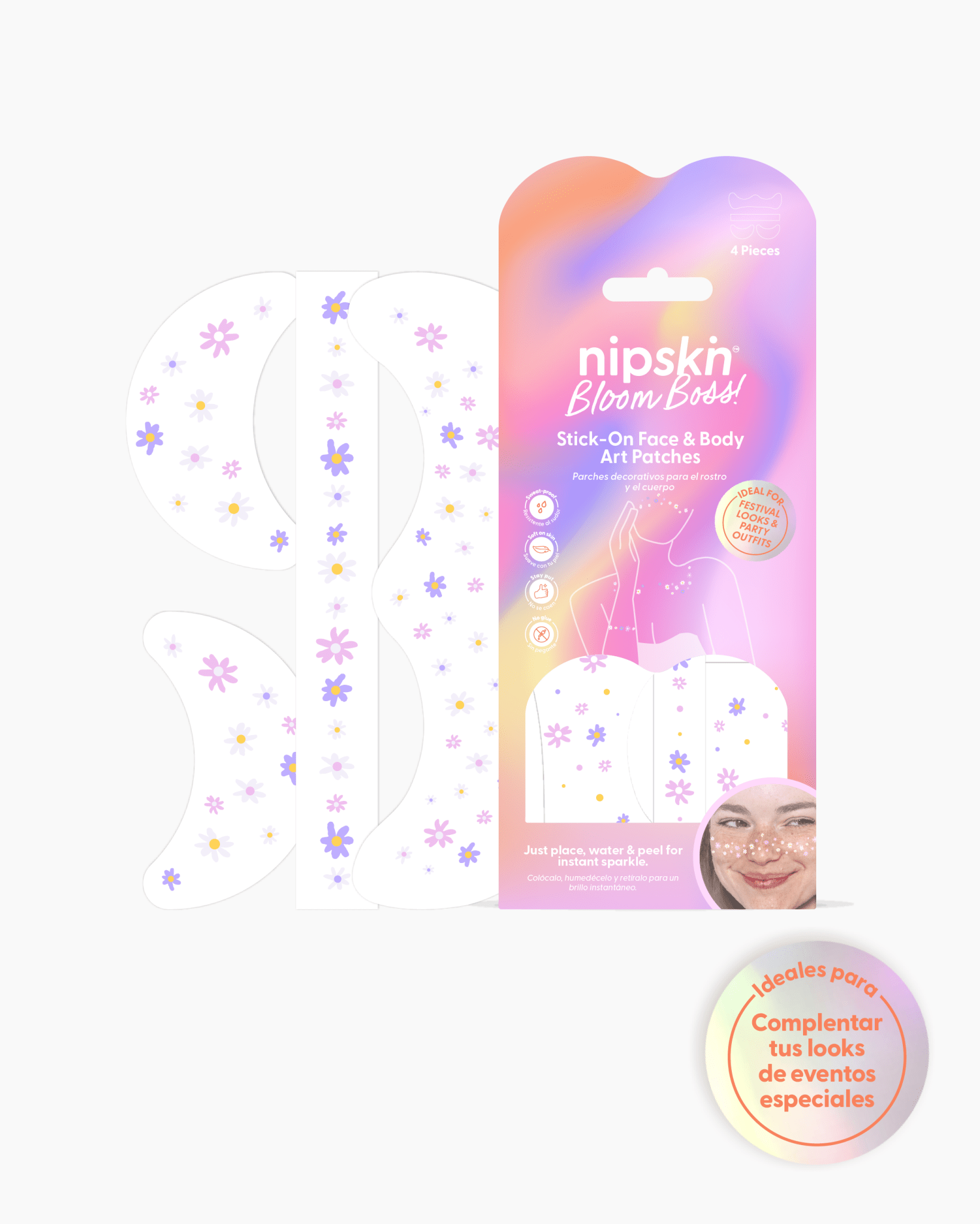 Calcomanías Florales Mate para Rostro y Cuerpo, Bloom Boss – Nipskin®