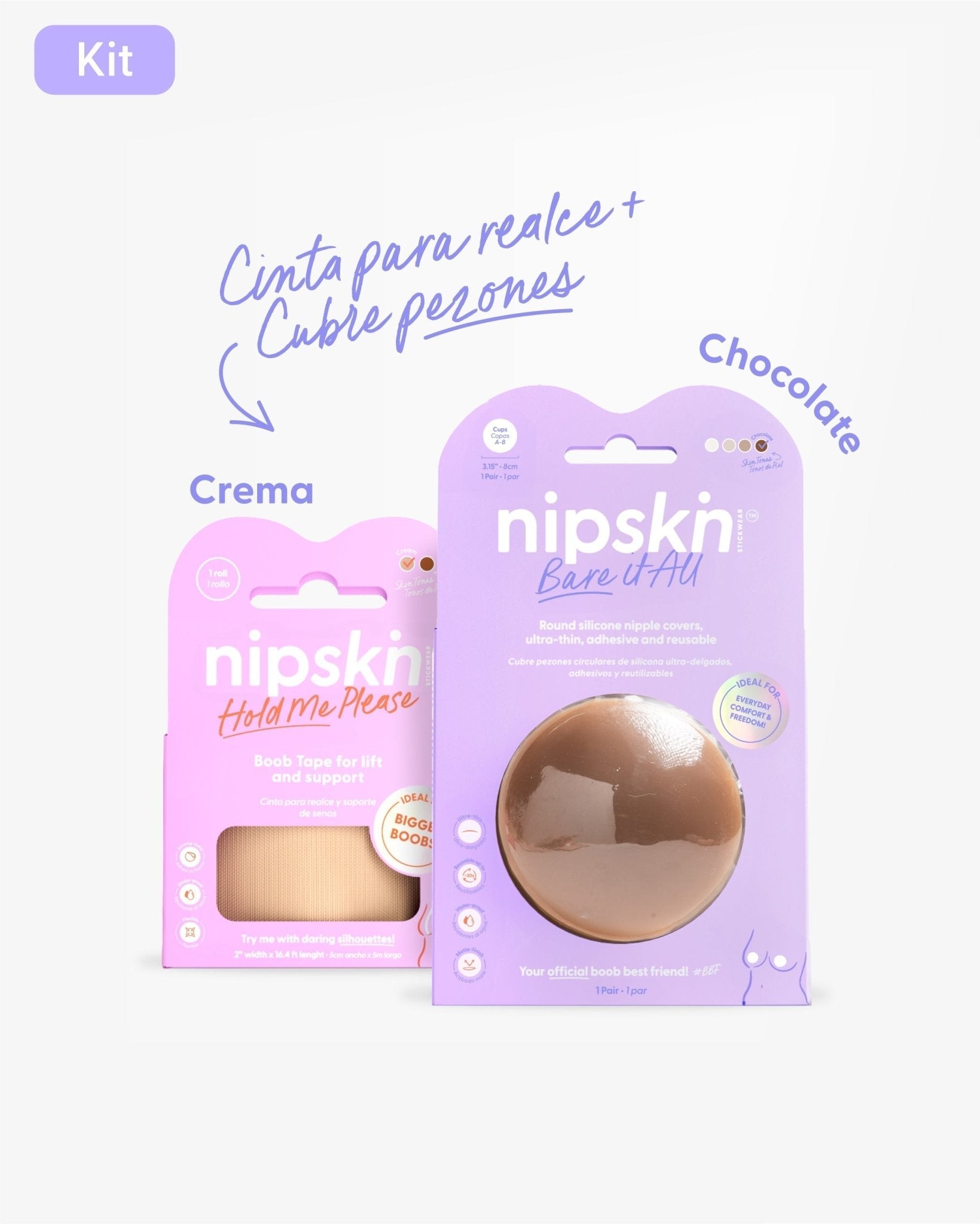 Cinta para Levantar el busto mas Cubre pezon - Nipskin®