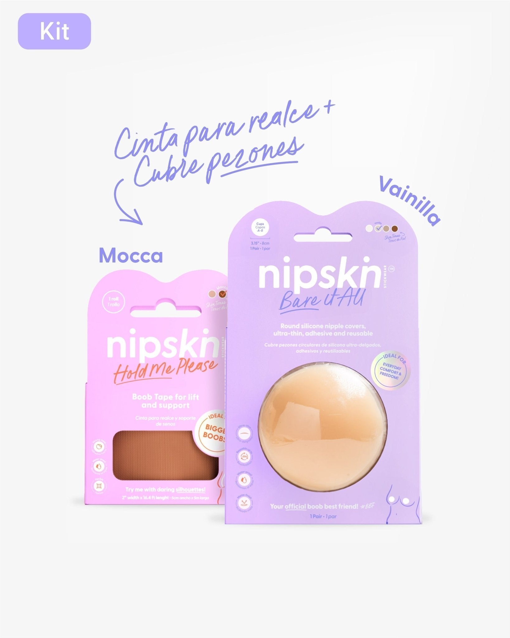 Cinta para Levantar el busto mas Cubre pezon - Nipskin®