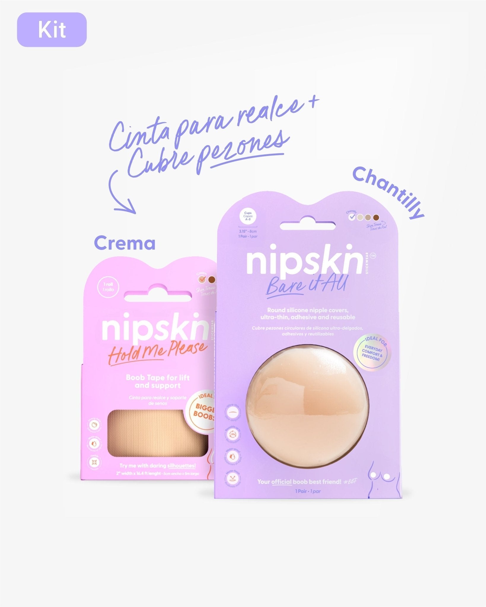 Cinta para Levantar el busto mas Cubre pezon - Nipskin®