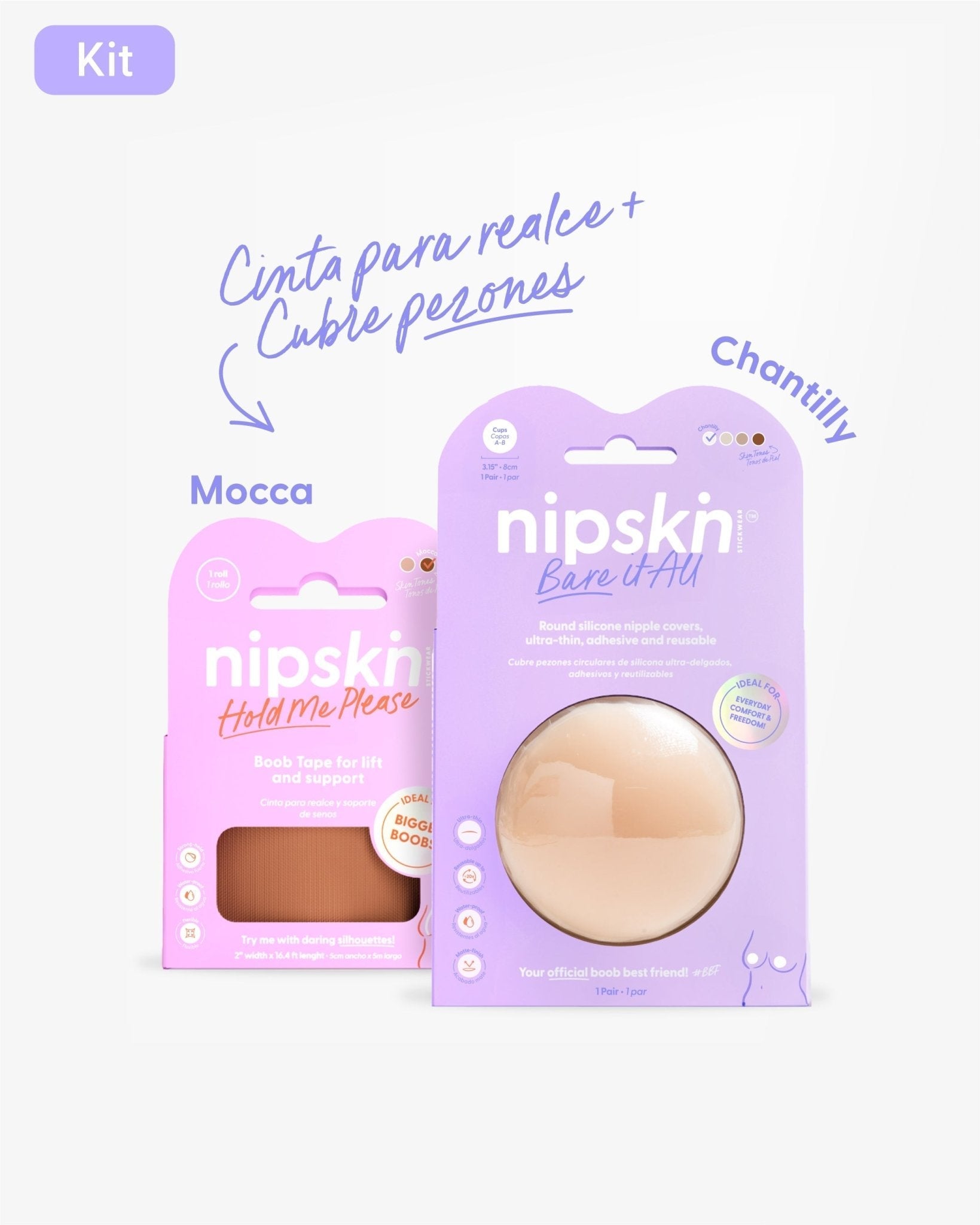 Cinta para Levantar el busto mas Cubre pezon - Nipskin®