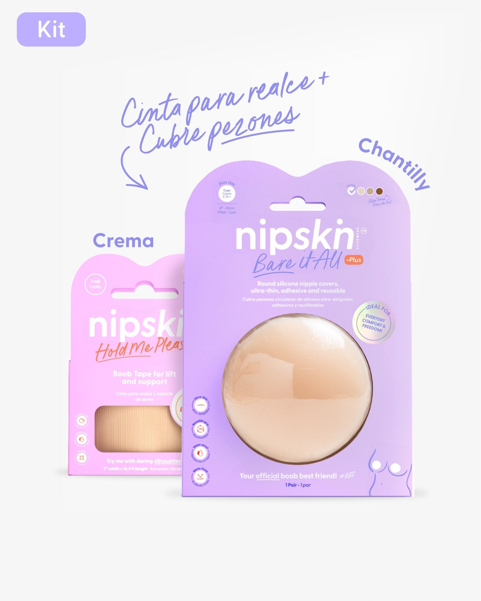 Cinta para Levantar el busto más Cubre pezón - Nipskin®