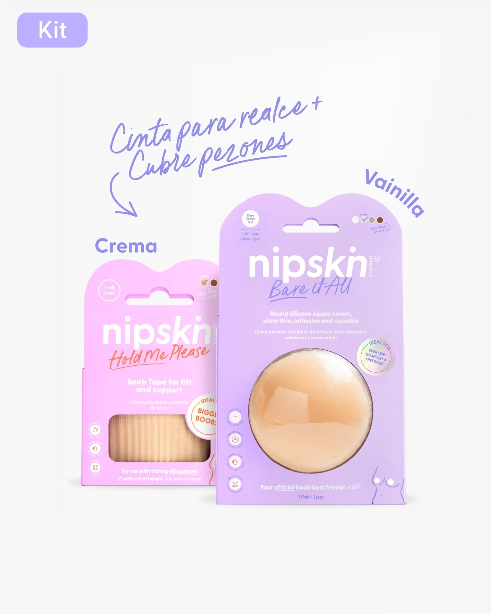 Cinta para Levantar el busto más Cubre pezón - Nipskin®