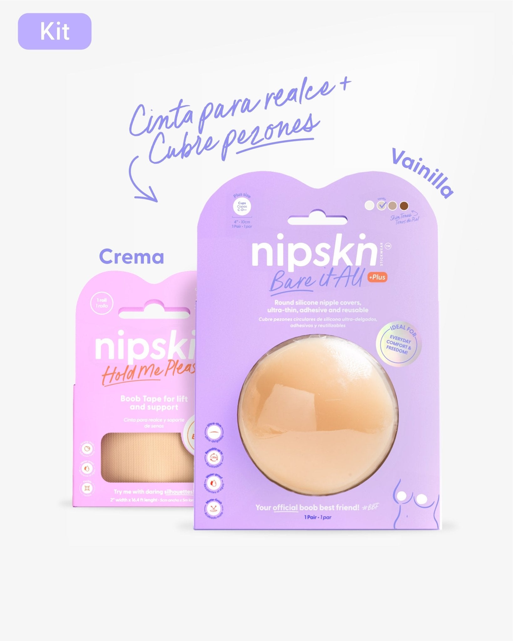 Cinta para Levantar el busto más Cubre pezón - Nipskin®