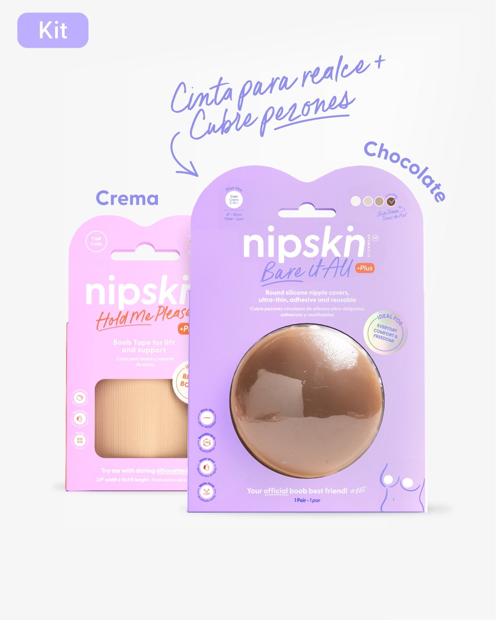 Cinta para Levantar el busto más Cubre pezón - Nipskin®