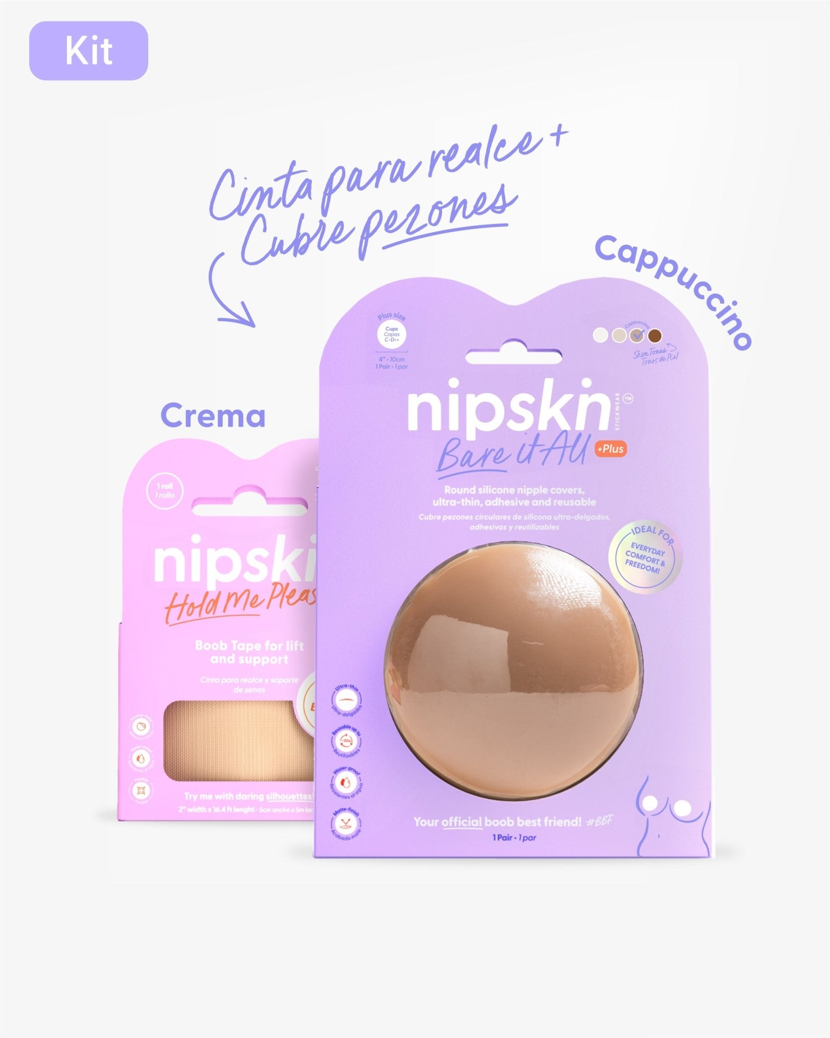 Cinta para Levantar el busto más Cubre pezón - Nipskin®