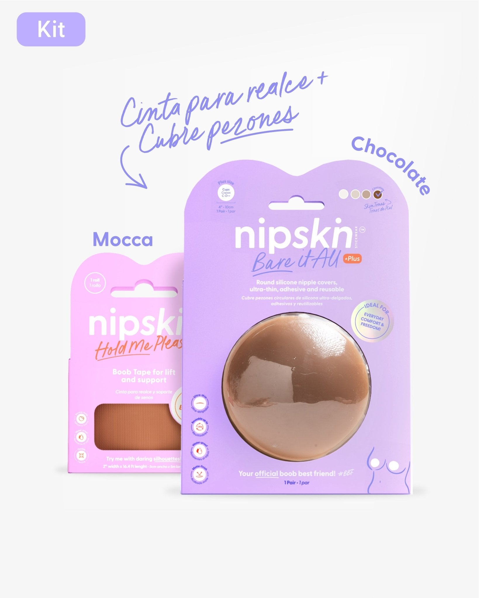 Cinta para Levantar el busto más Cubre pezón - Nipskin®