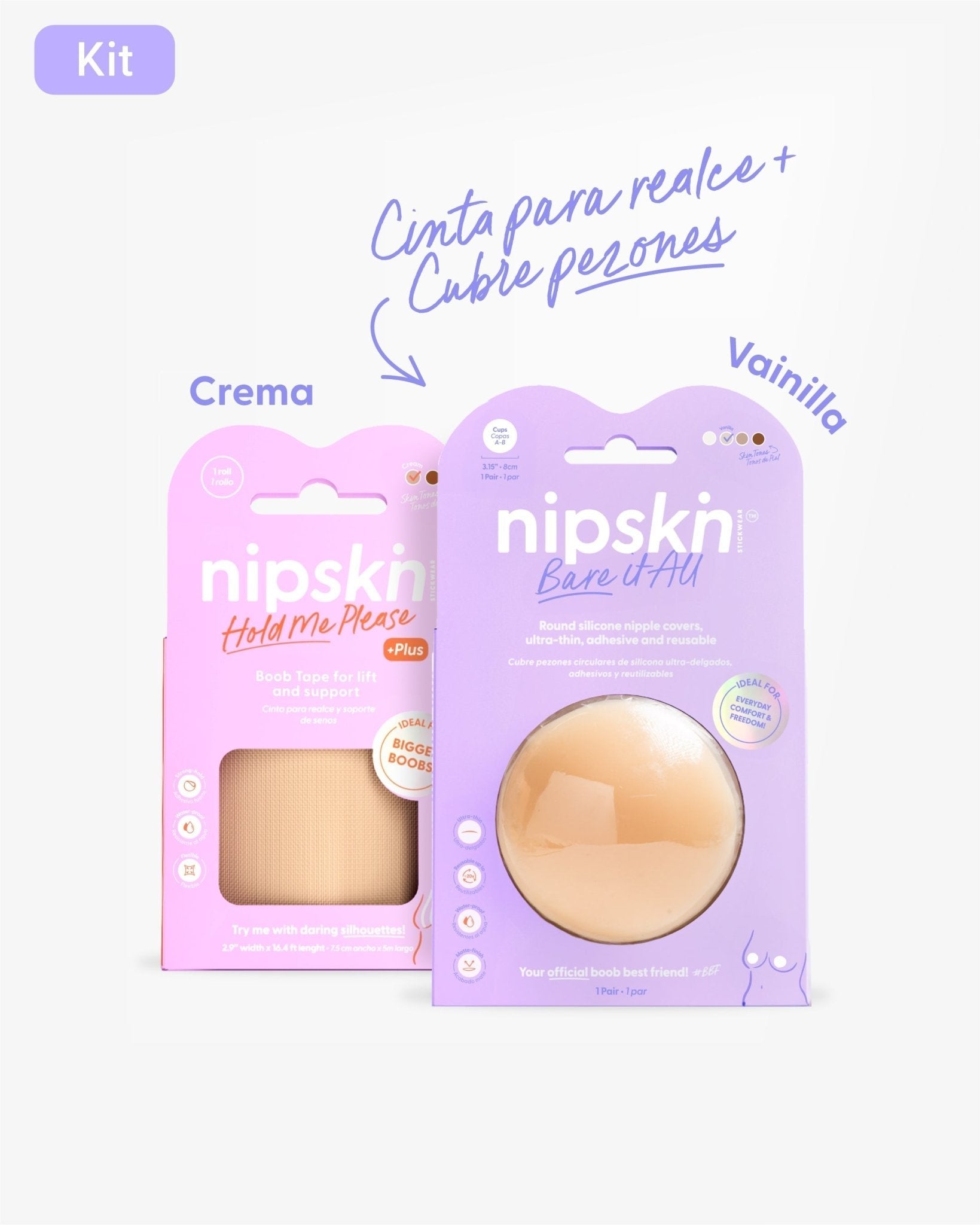 Cinta para Levantar el busto mas Cubre pezon PLUS - Nipskin®
