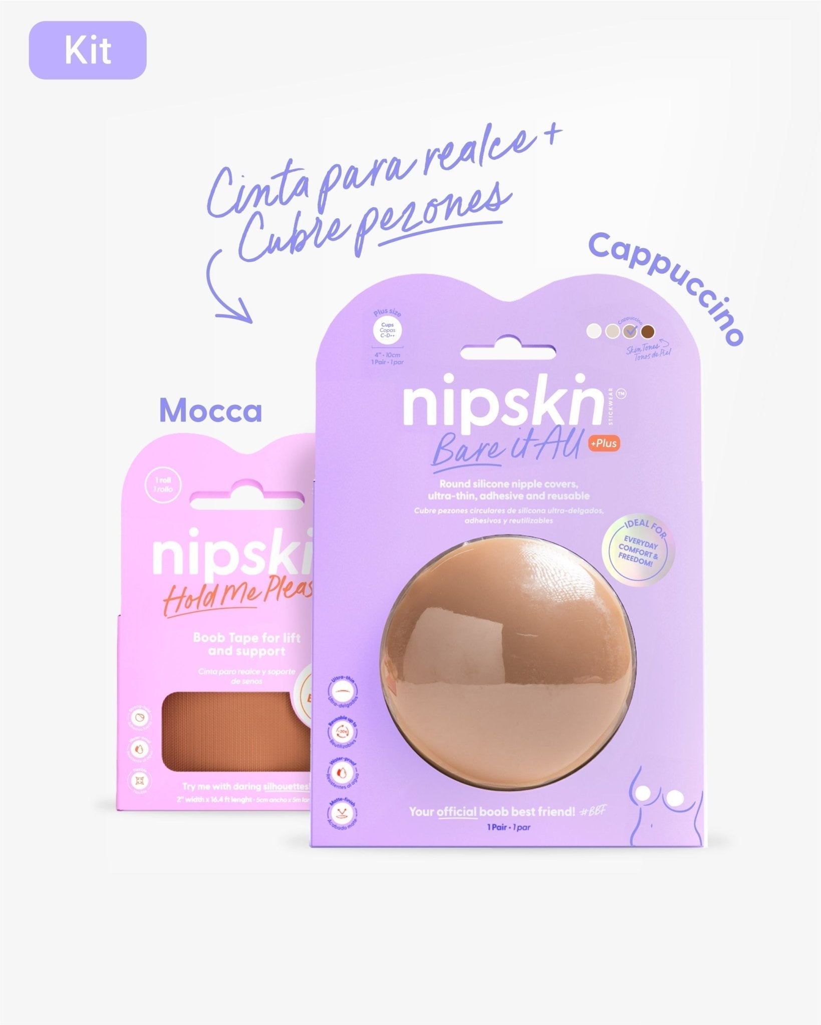 Cinta para Levantar el busto mas Cubre pezon PLUS - Nipskin®