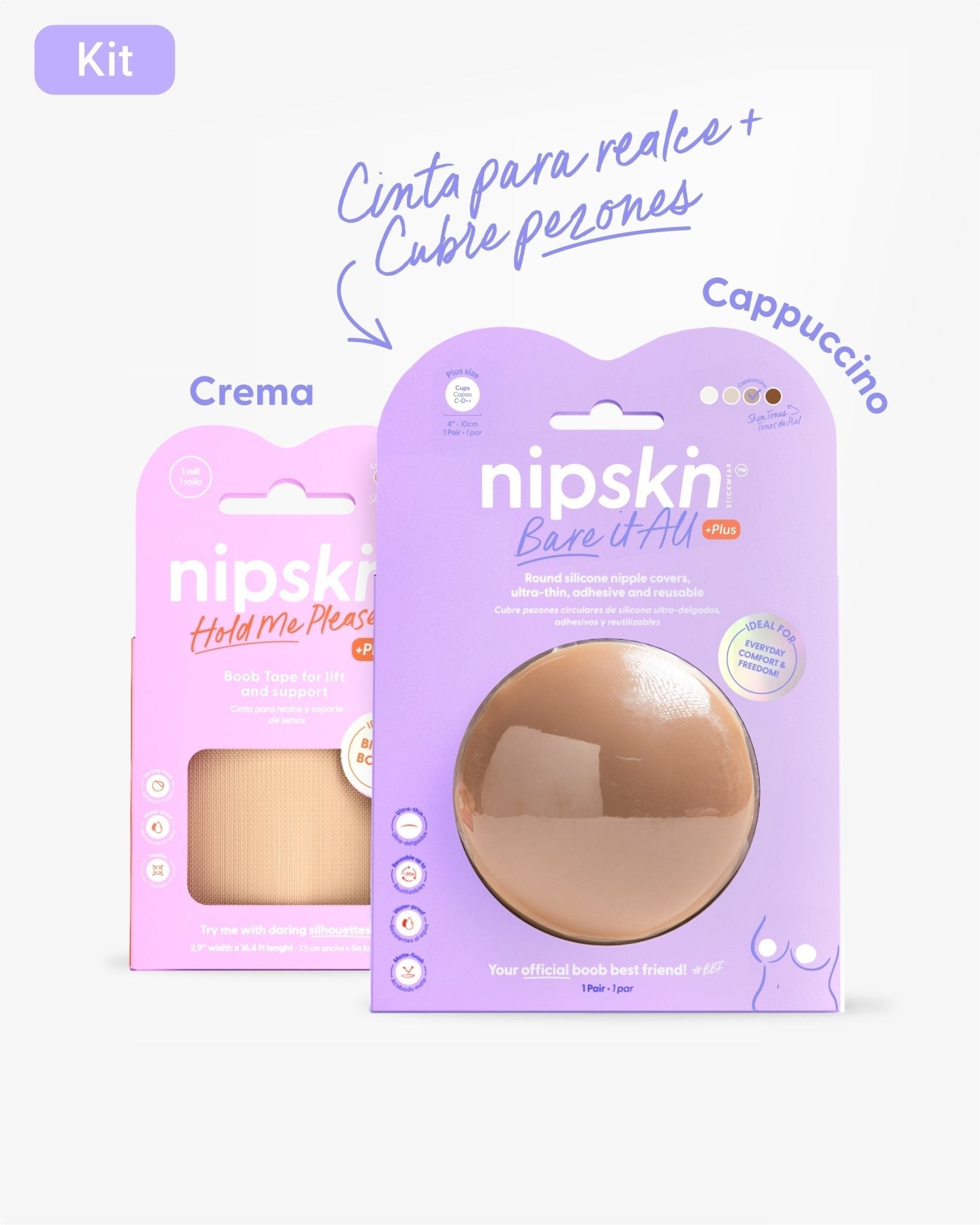 Cinta para Levantar el busto mas Cubre pezon PLUS - Nipskin®