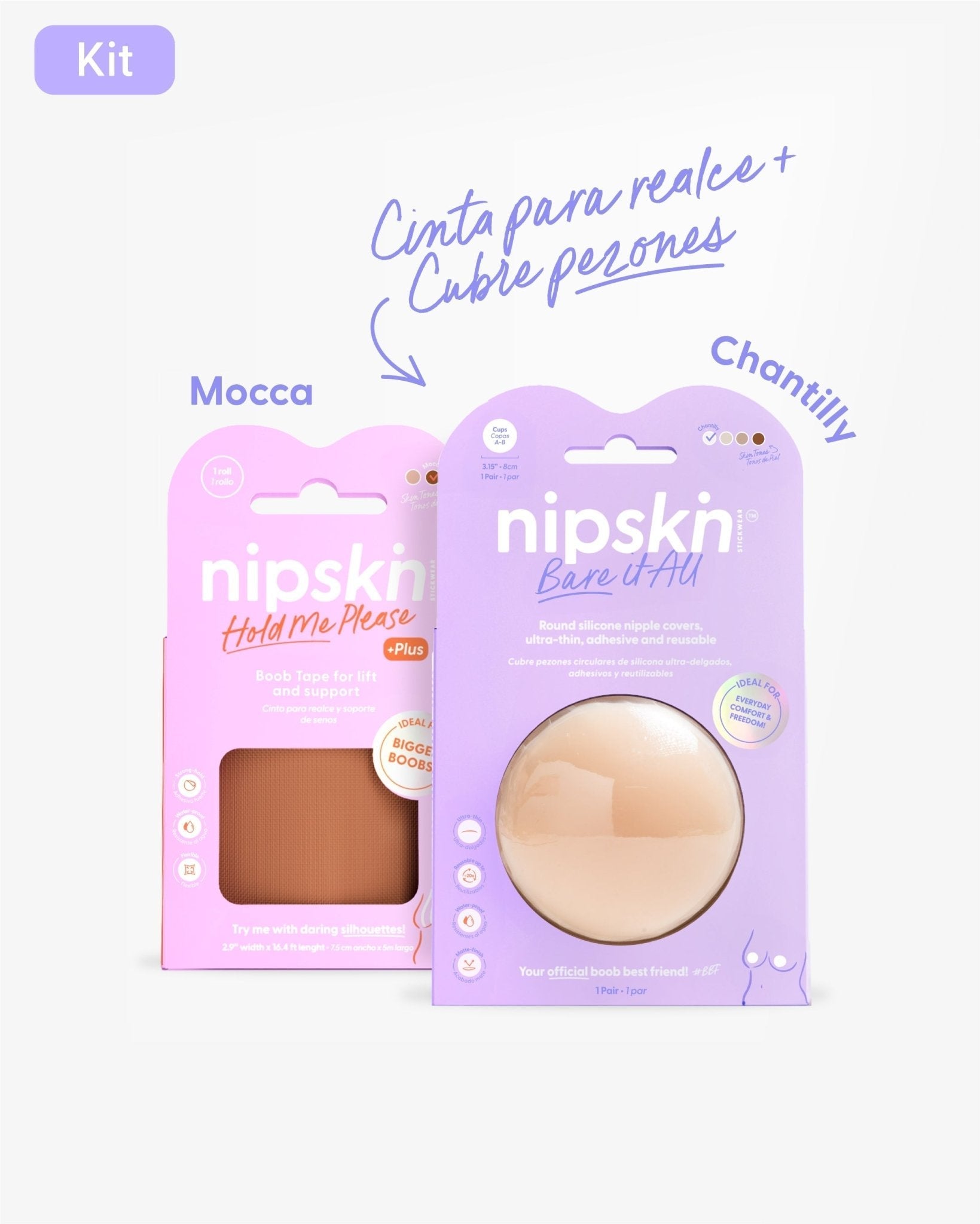 Cinta para Levantar el busto mas Cubre pezon PLUS - Nipskin®