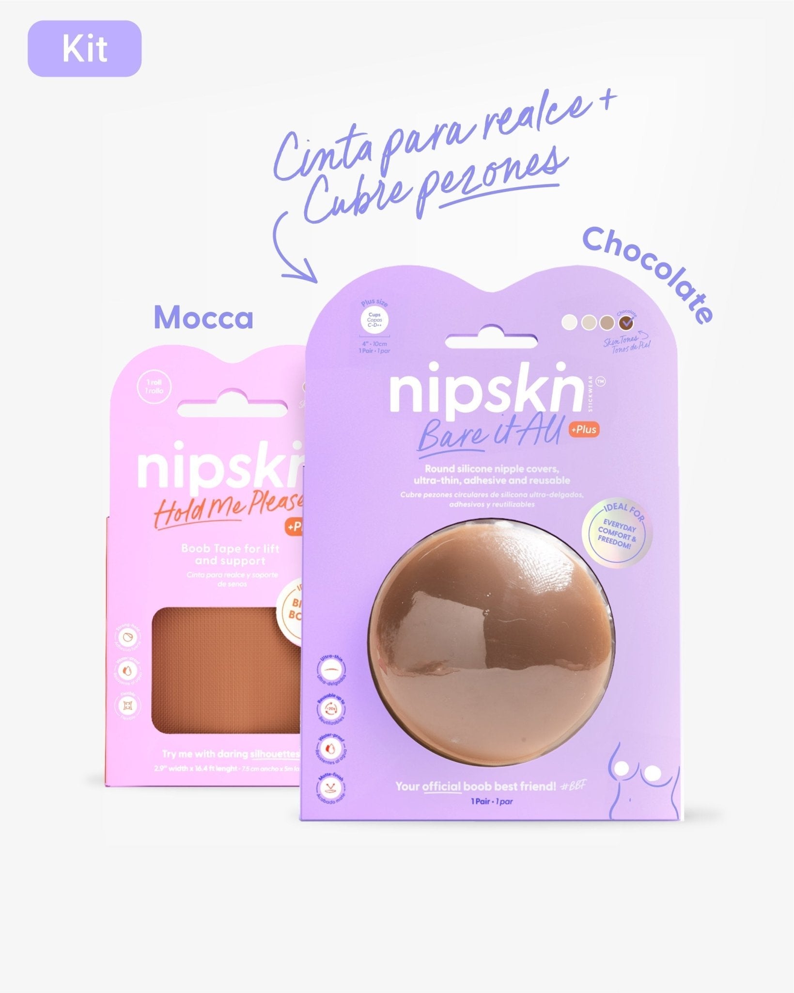 Cinta para Levantar el busto mas Cubre pezon PLUS - Nipskin®