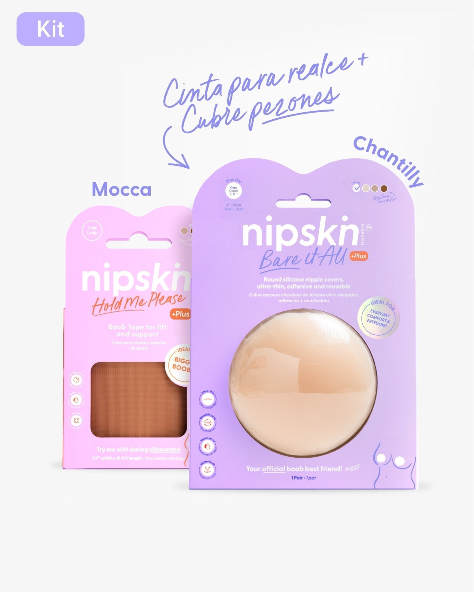 Cinta para Levantar el busto mas Cubre pezon PLUS - Nipskin®