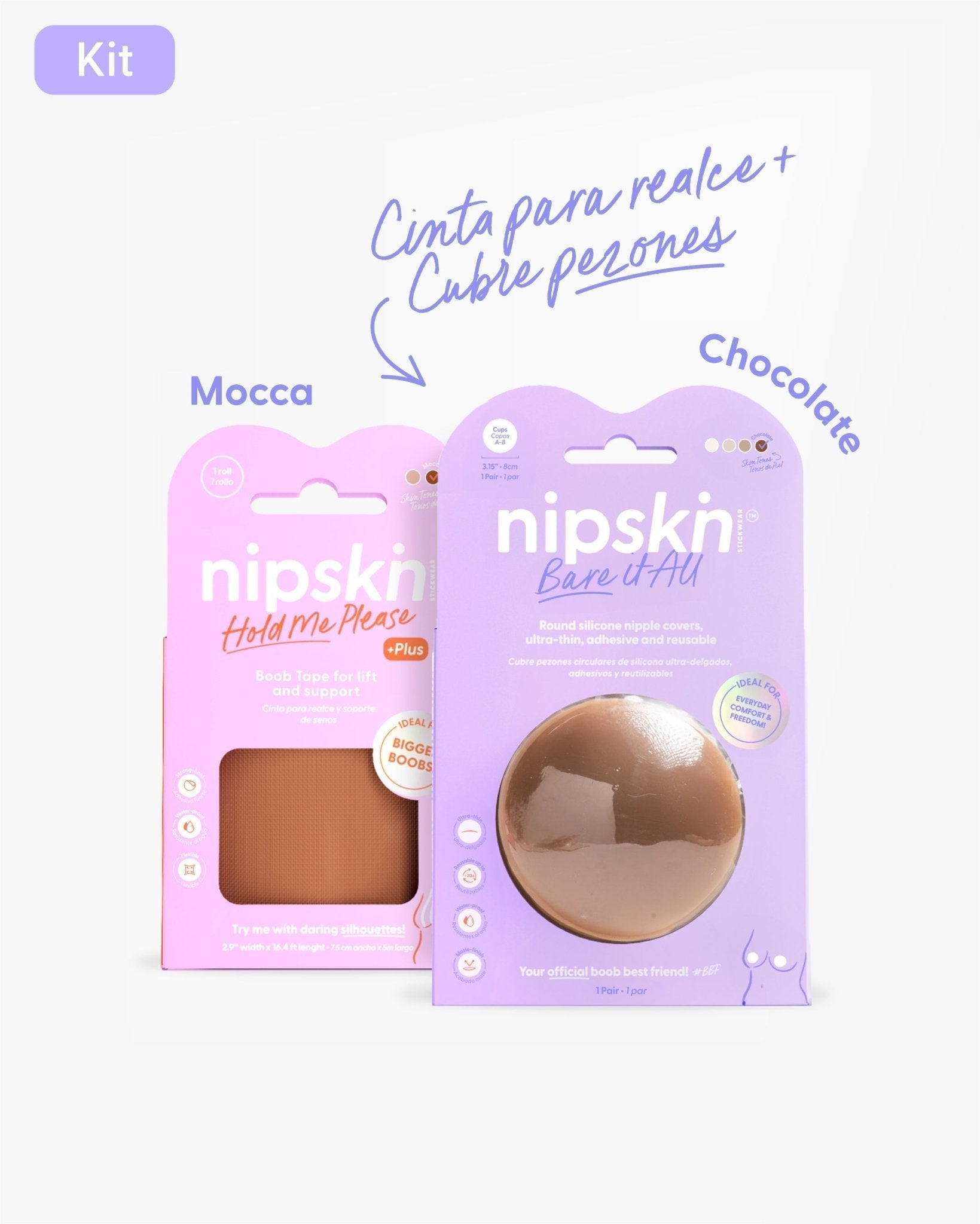 Cinta para Levantar el busto mas Cubre pezon PLUS - Nipskin®