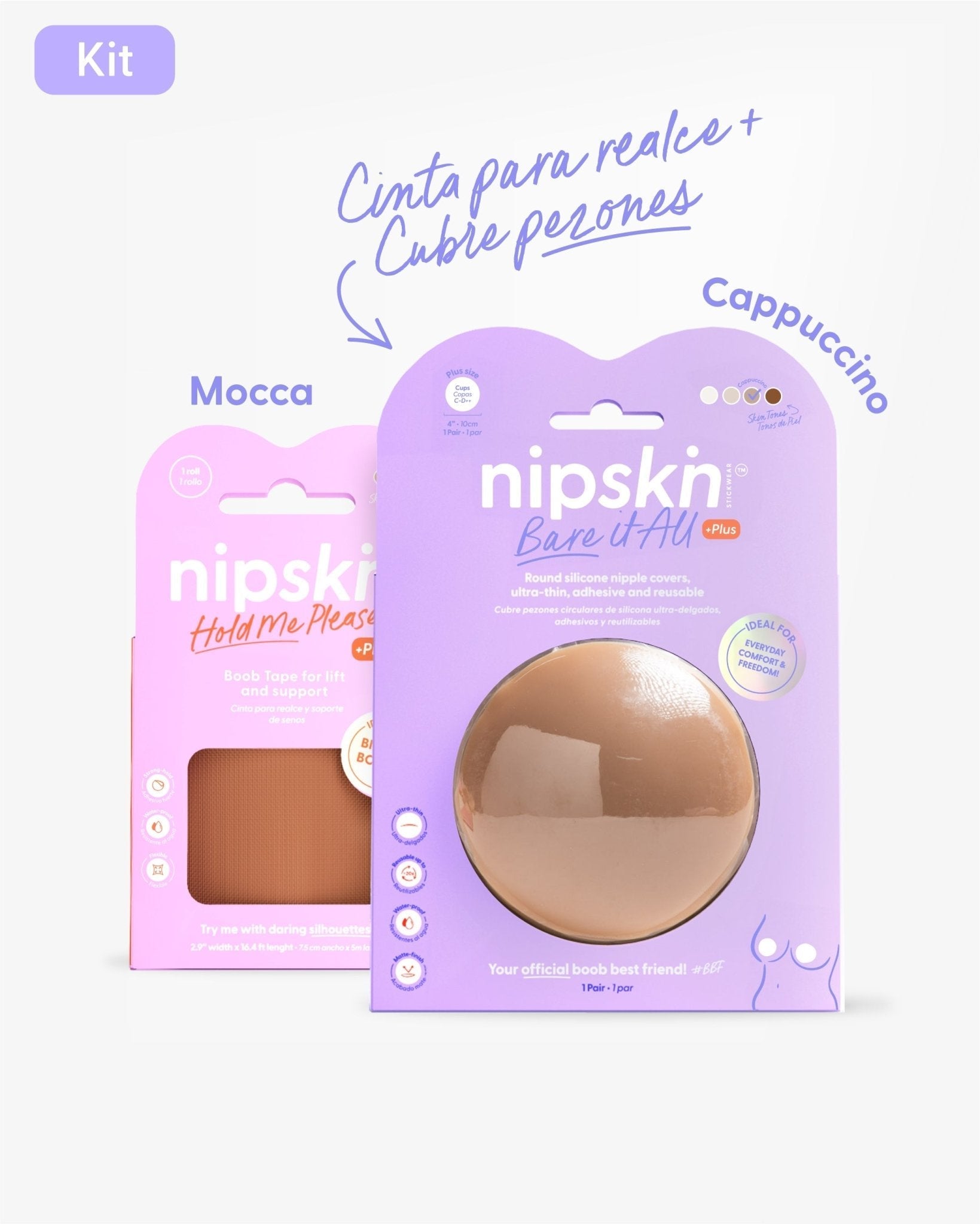 Cinta para Levantar el busto mas Cubre pezon PLUS - Nipskin®