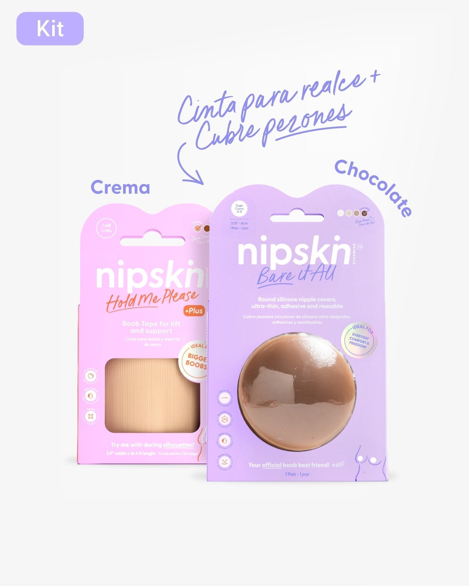 Cinta para Levantar el busto mas Cubre pezon PLUS - Nipskin®