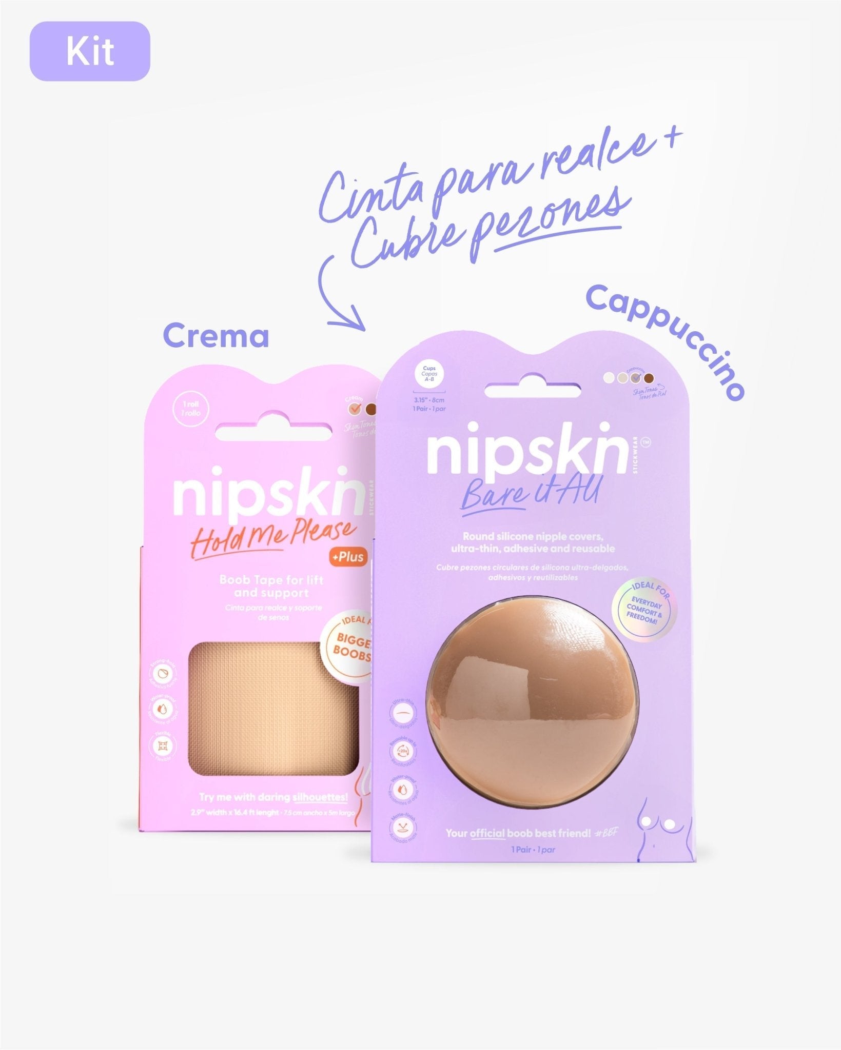 Cinta para Levantar el busto mas Cubre pezon PLUS - Nipskin®