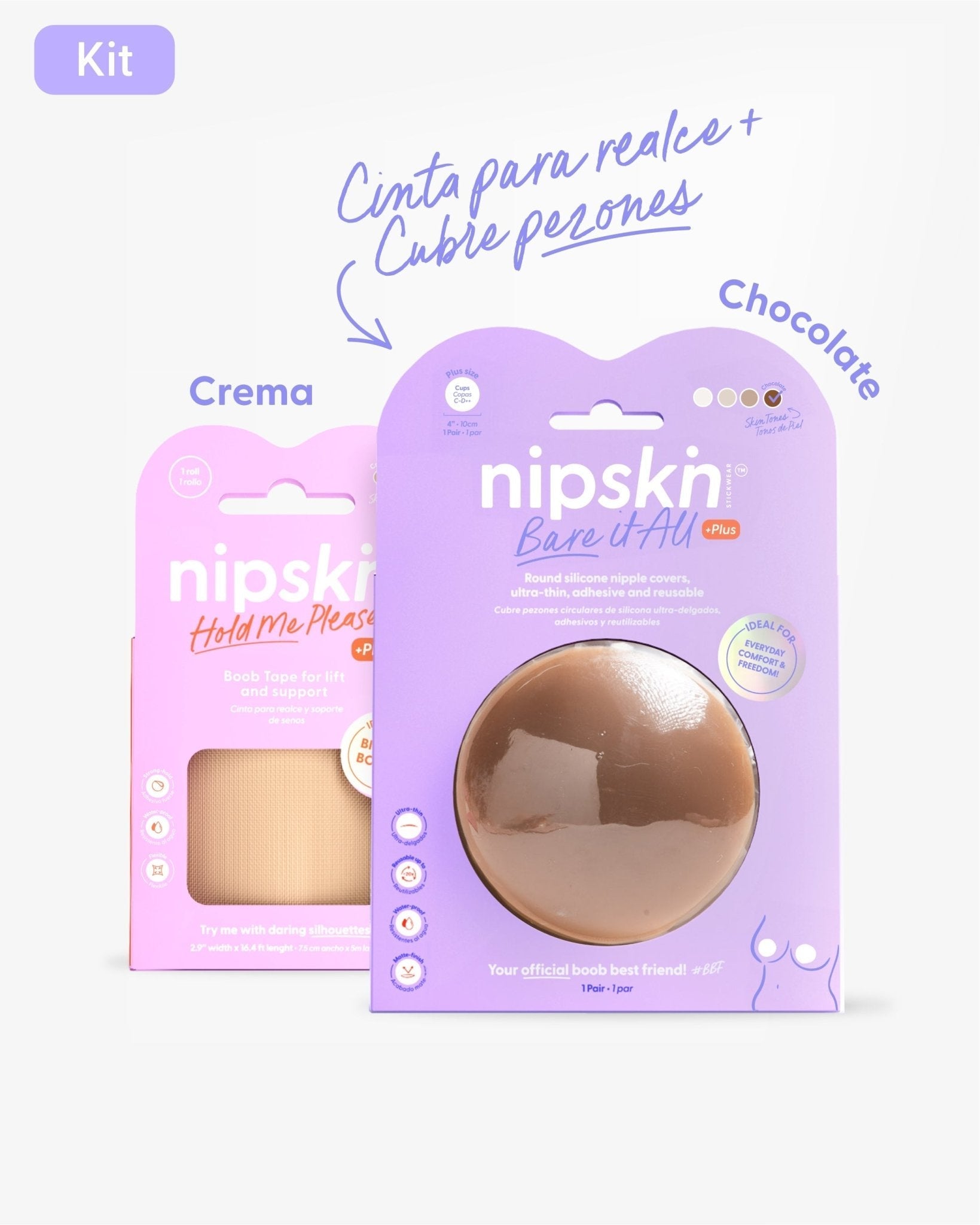 Cinta para Levantar el busto mas Cubre pezon PLUS - Nipskin®