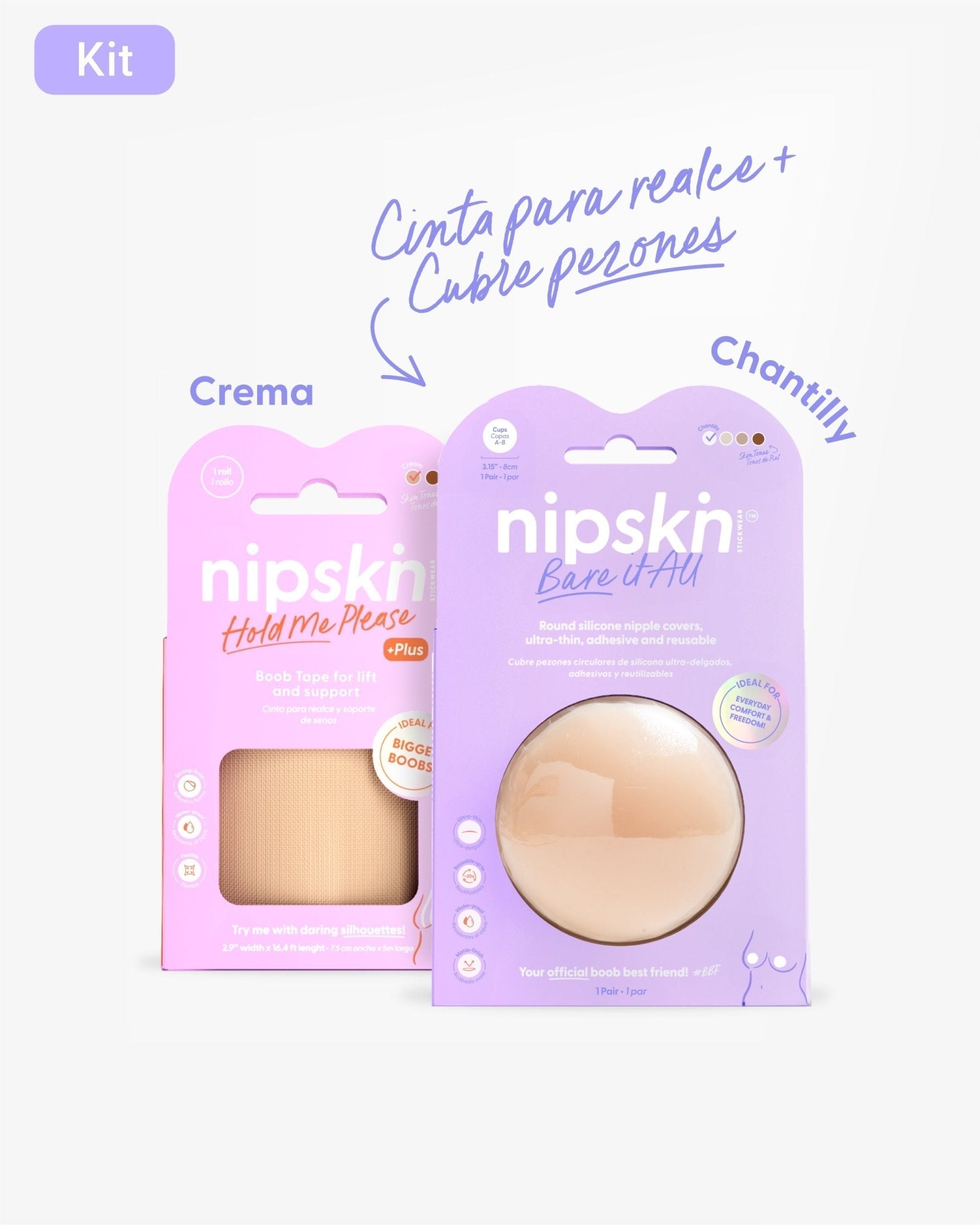 Cinta para Levantar el busto mas Cubre pezon PLUS - Nipskin®