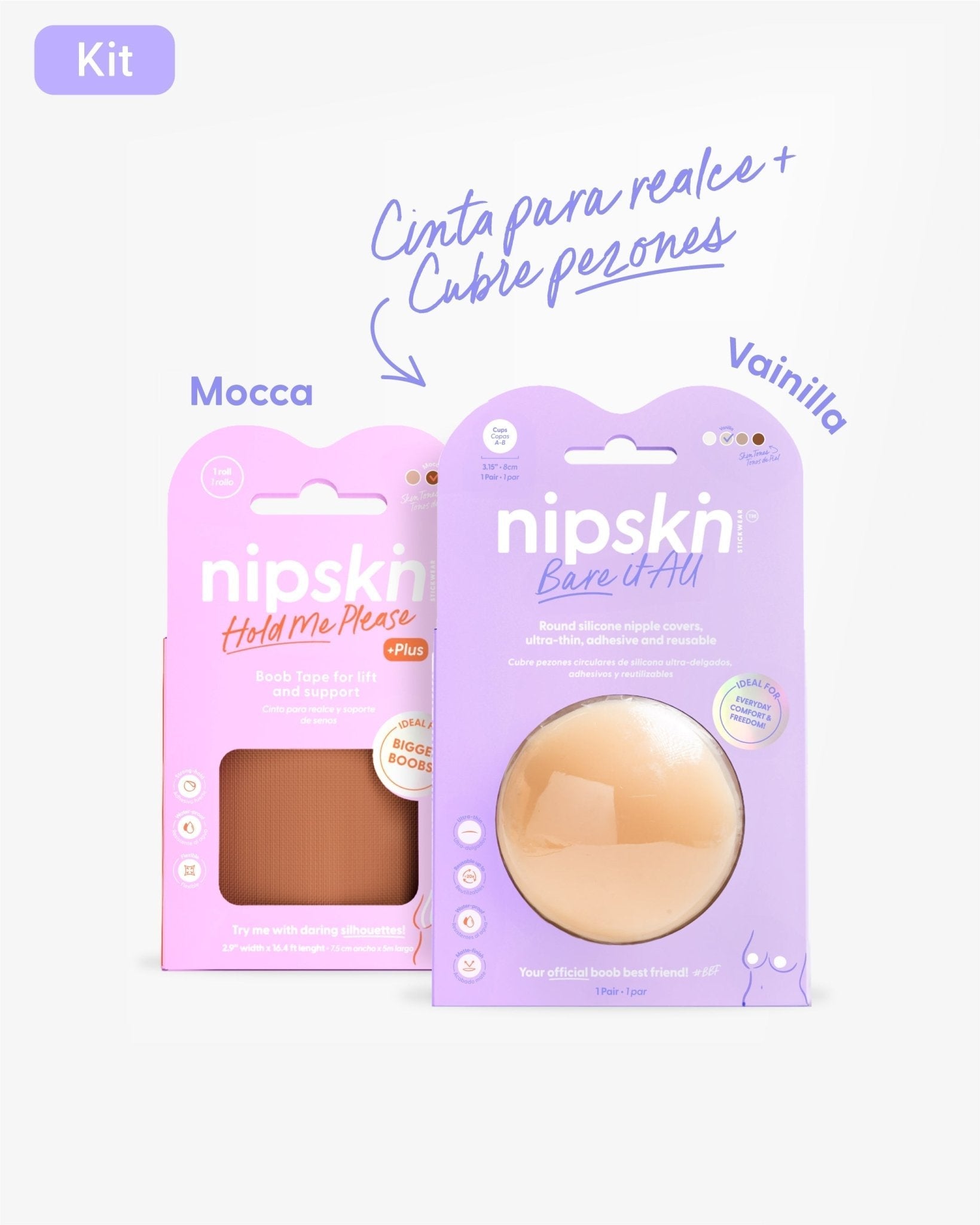 Cinta para Levantar el busto mas Cubre pezon PLUS - Nipskin®