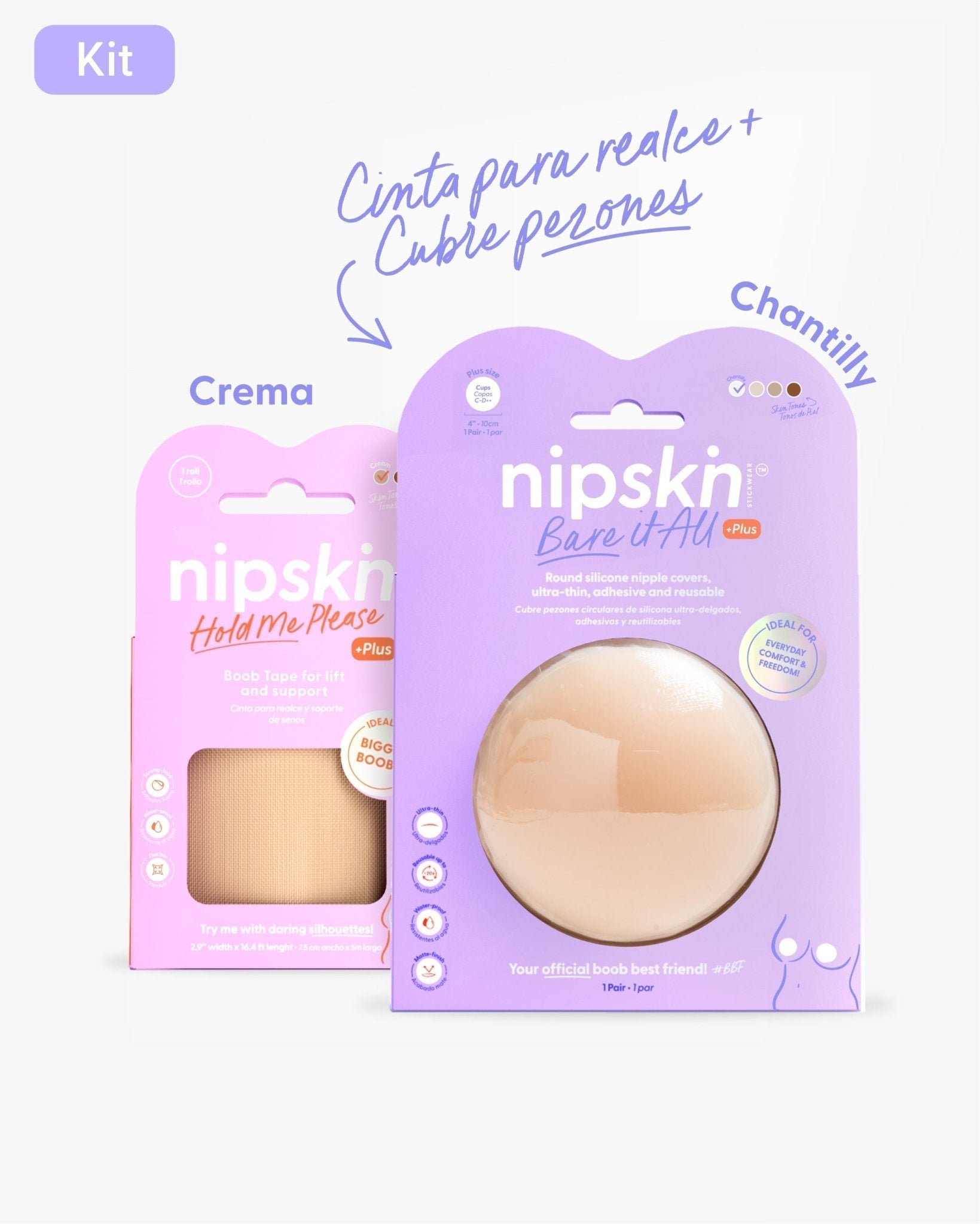 Cinta para Levantar el busto mas Cubre pezon PLUS - Nipskin®