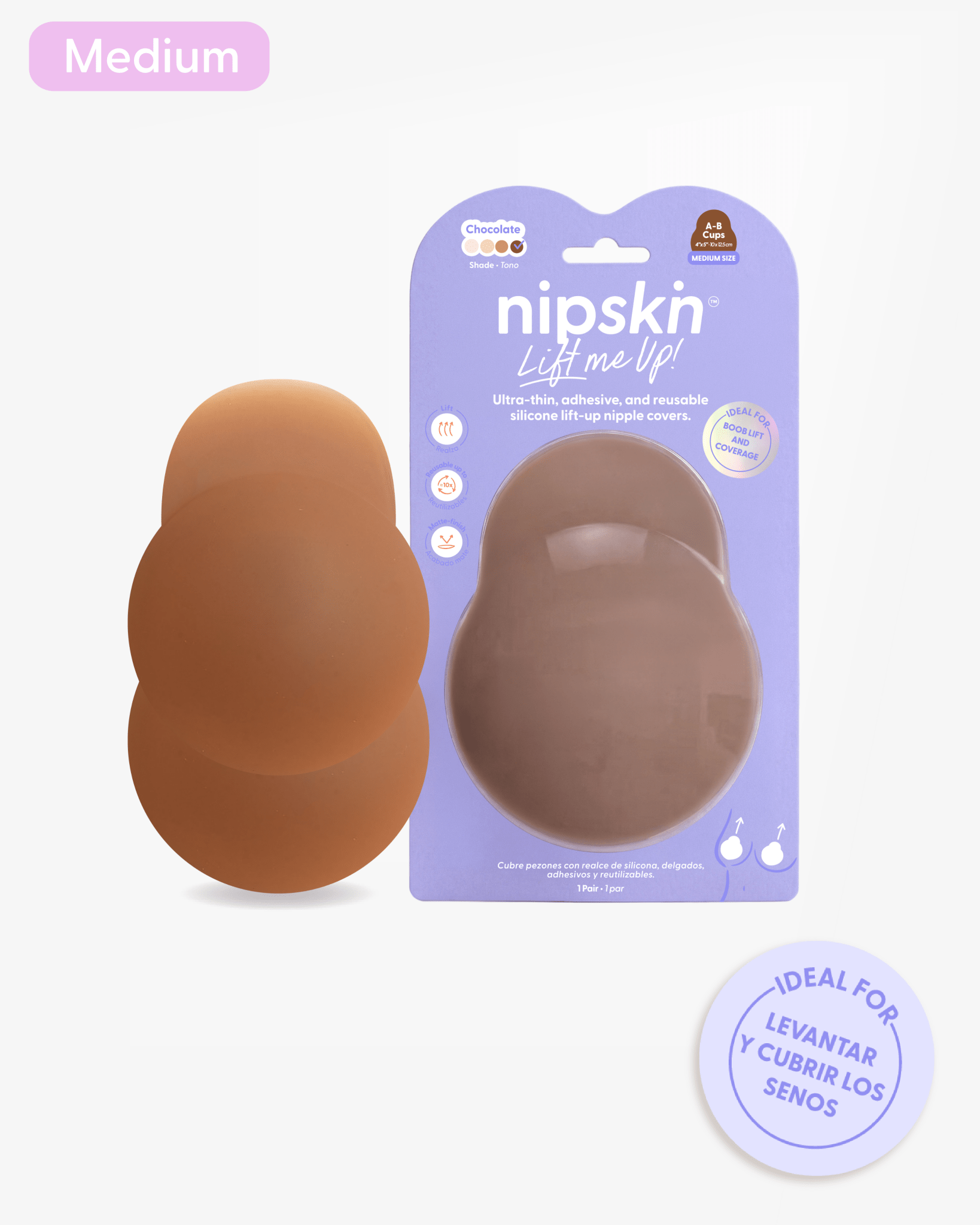 Copas Adhesivas en Silicona Para Levantar busto, Lift Me Up - Nipskin®