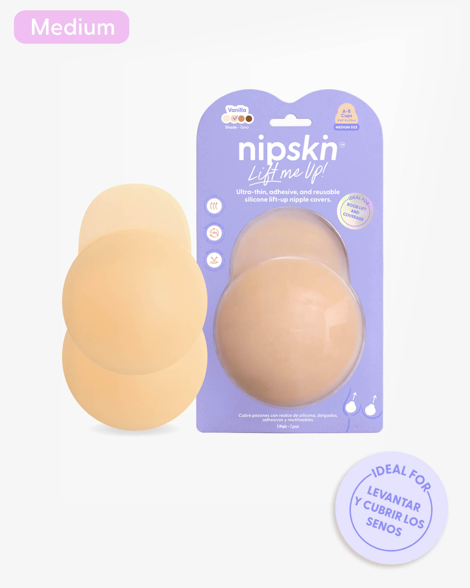 Copas Adhesivas Silicona Lift Me Up Nipskin® Colombia — $79.900 COP, disponibles en nipskin.com y Rappi