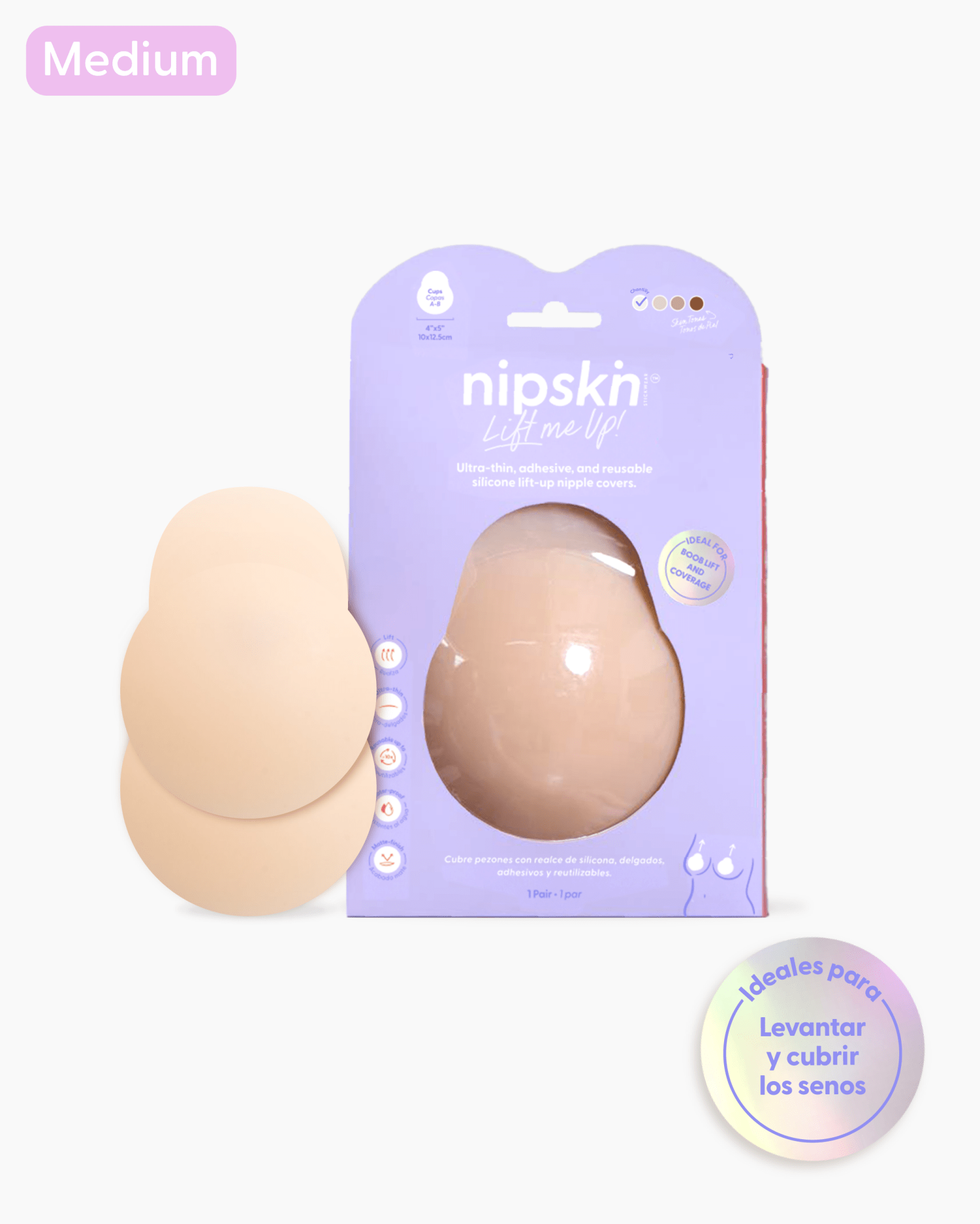 Copas Adhesivas en Silicona Para Levantar busto, Lift Me Up - Nipskin®