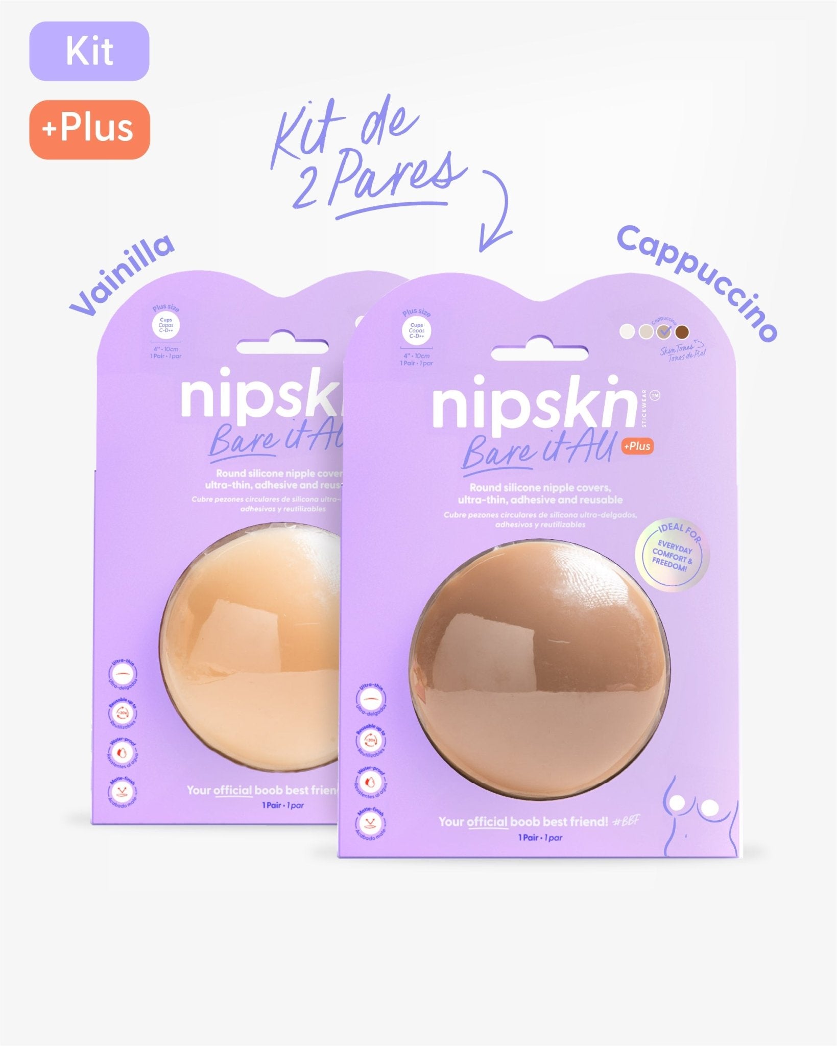 Cubre pezones Adhesivos Invisibles para Mujer -  Nipskin®