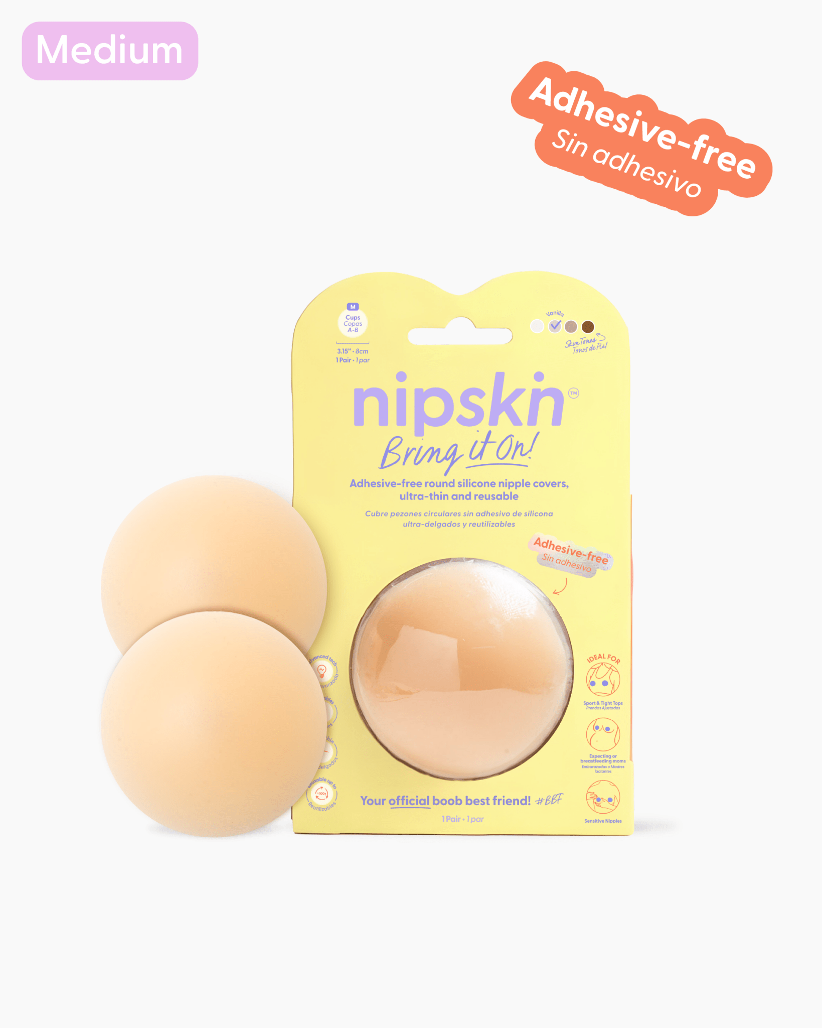 Cubre pezones Sin Adhesivo Reutilizables, Bring It On | Nipskin®