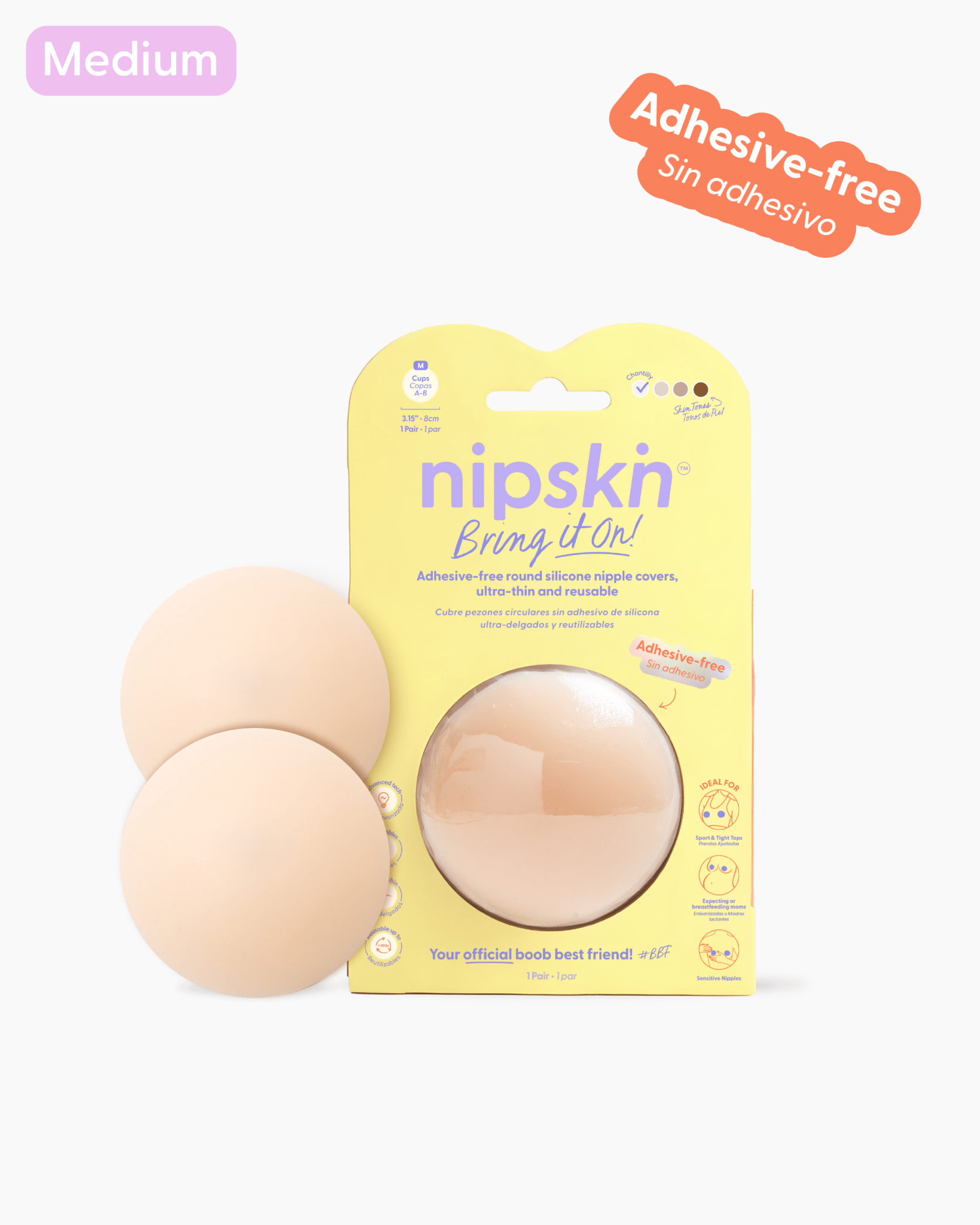 Cubre pezones Sin Adhesivo Reutilizables, Bring It On | Nipskin®