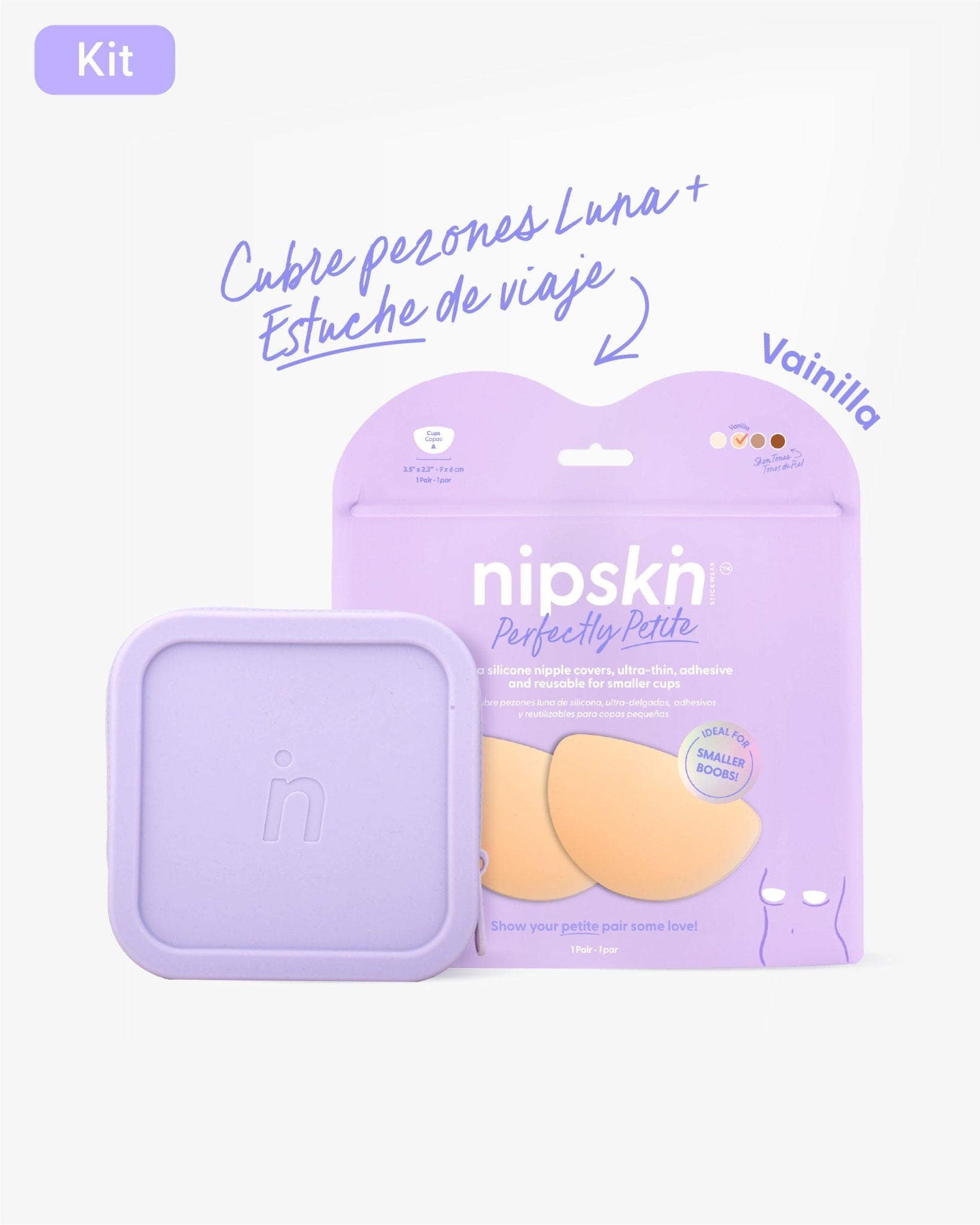 Cubre Pezón de Silicona Senos Pequeños y Estuche - Nipskin®