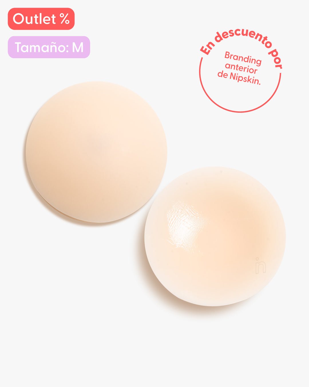 Cubrepezones reutilizables Nipskin tono Chantilly talla M, empaque edición anterior de marca