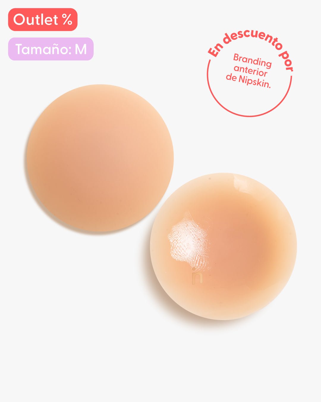Cubrepezones reutilizables Nipskin tono Cappuccino talla M, empaque edición anterior de marca