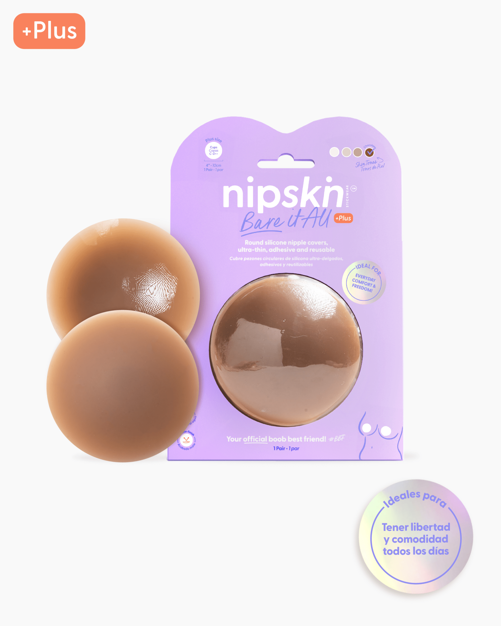 Cubrepezones de Silicona Reutilizable, Bare It All - Nipskin®