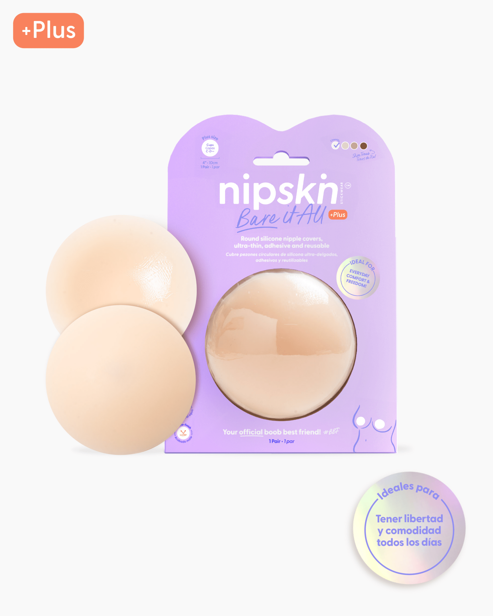 Cubrepezones de Silicona Reutilizable, Bare It All - Nipskin®