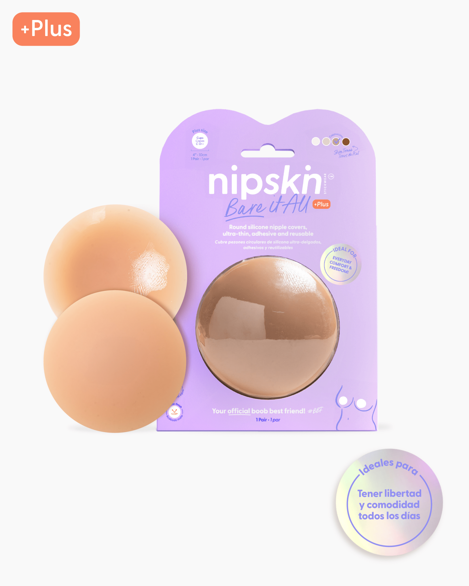 Cubrepezones de Silicona Reutilizable, Bare It All - Nipskin®