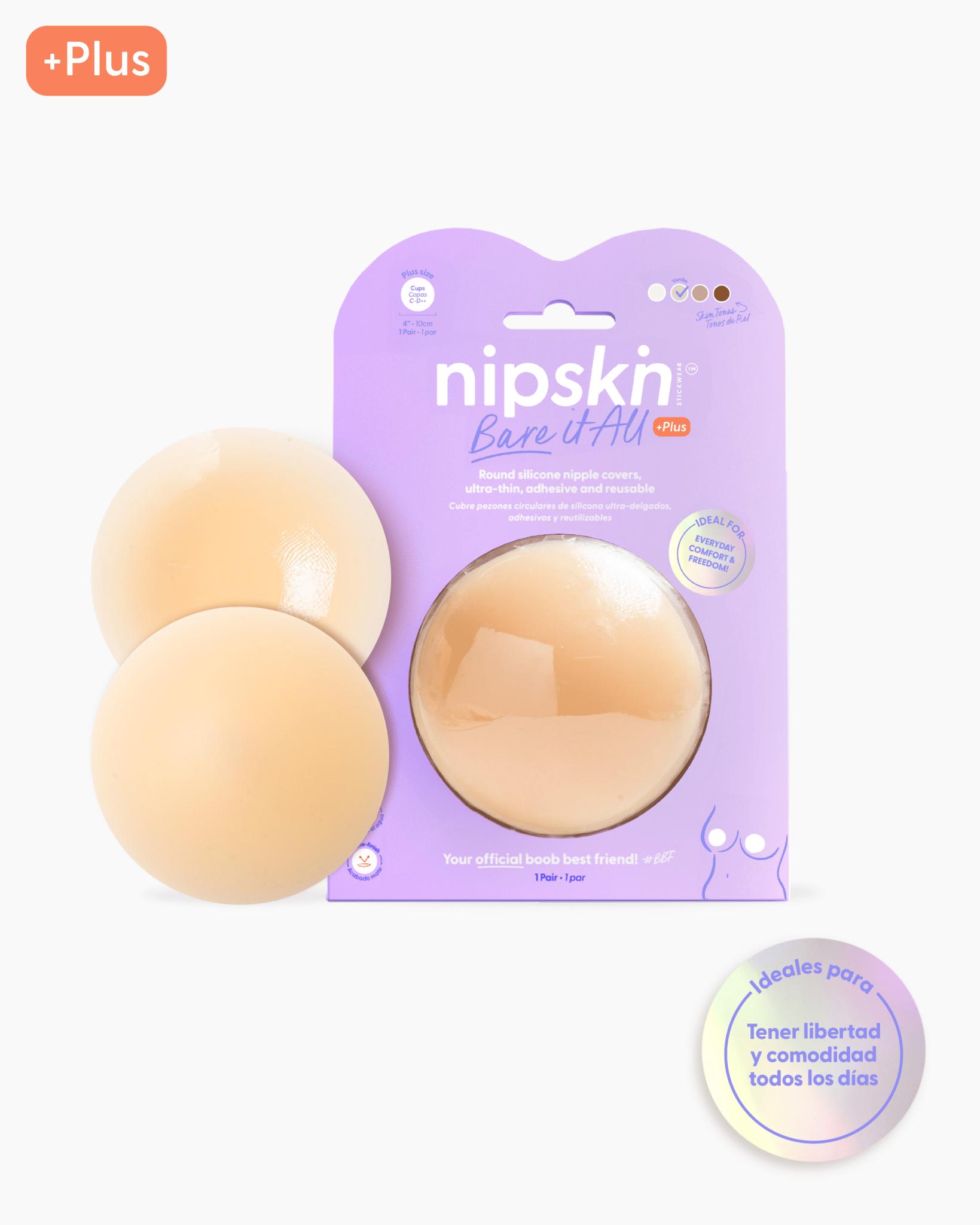 Cubrepezones de Silicona Reutilizable, Bare It All - Nipskin®