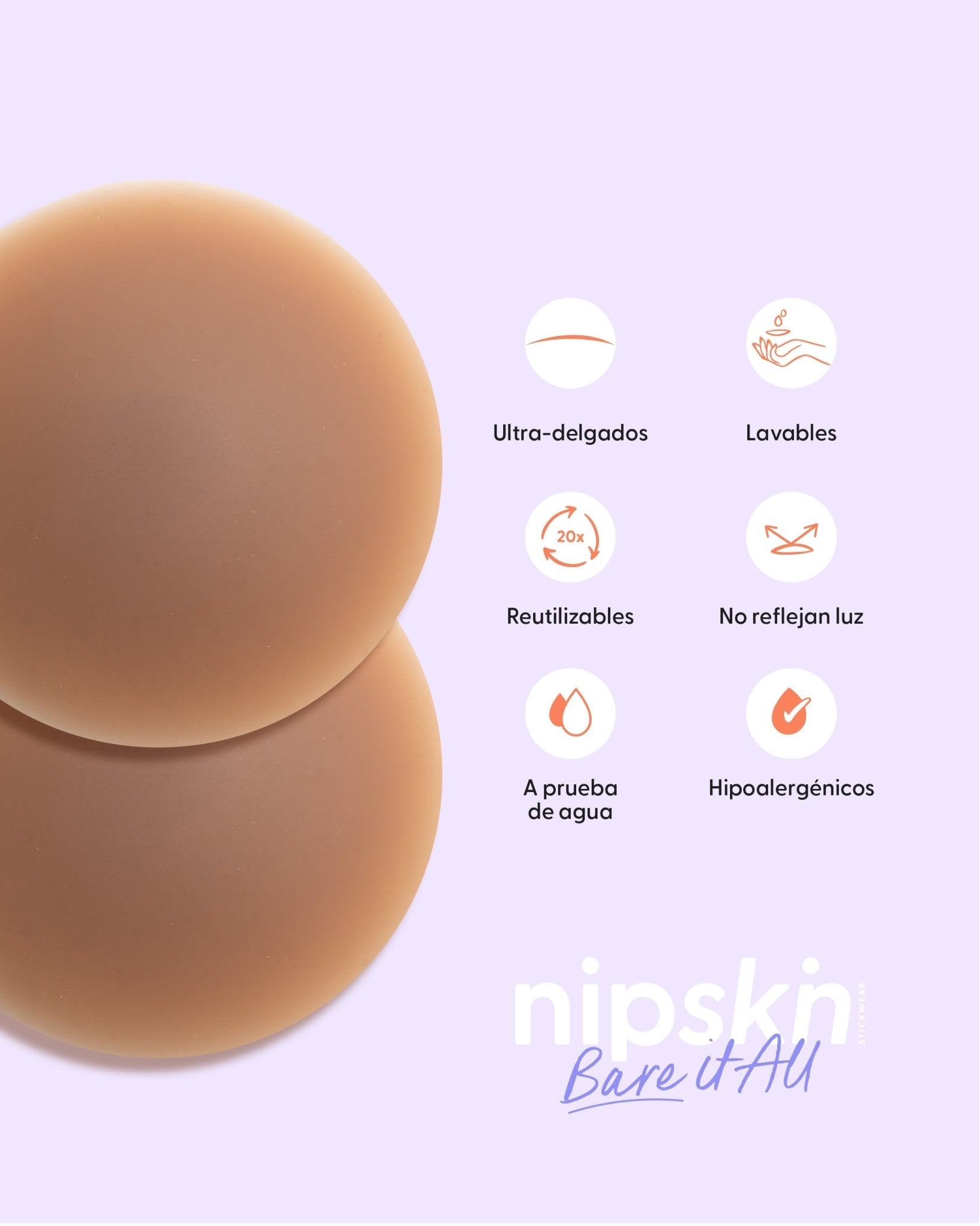 Cubre pezón Silicona Reutilizable Nipskin