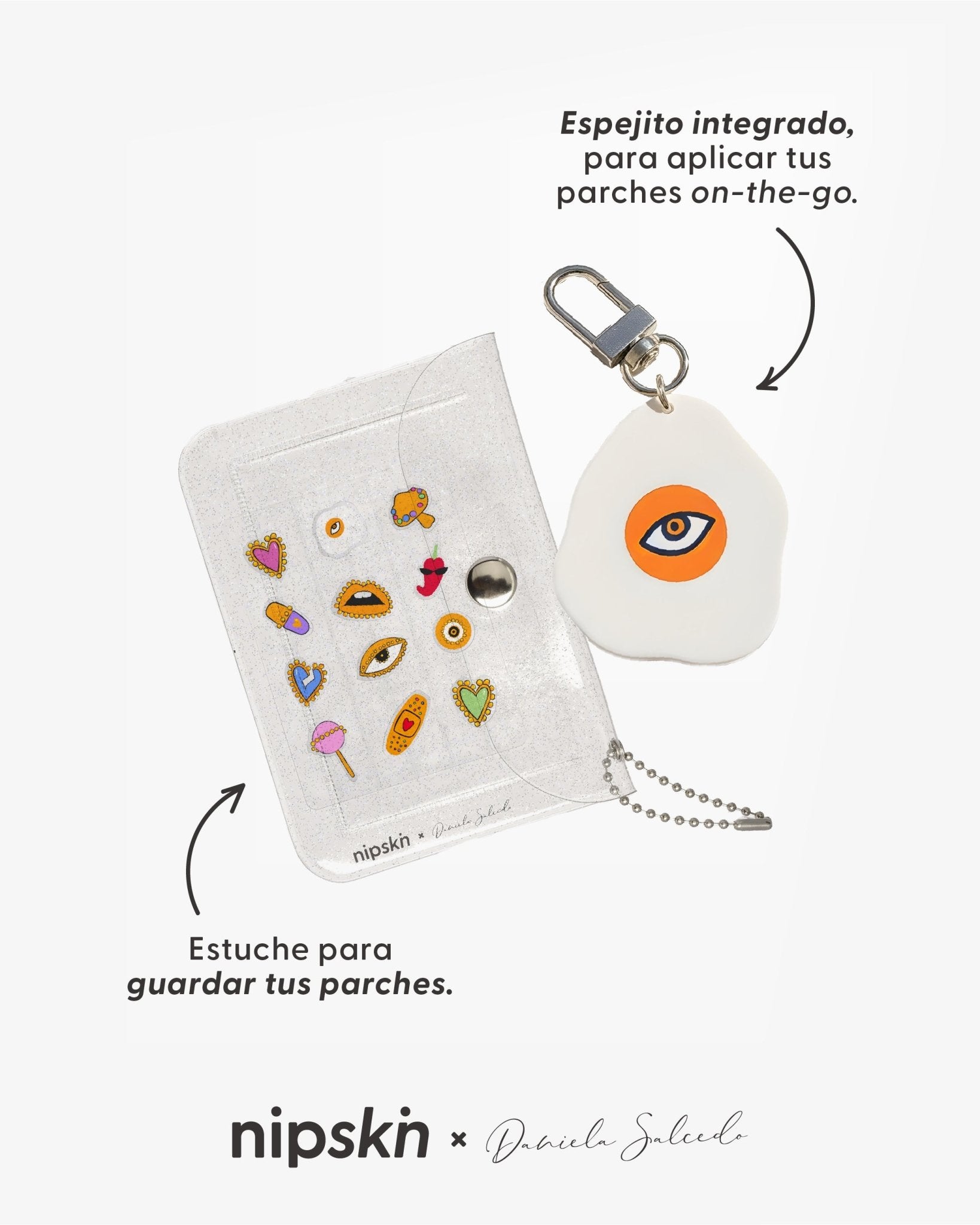 Eye - conic Pimple Charm Pouch + Mirror Key Charm – Nipskin® x Daniela Salcedo